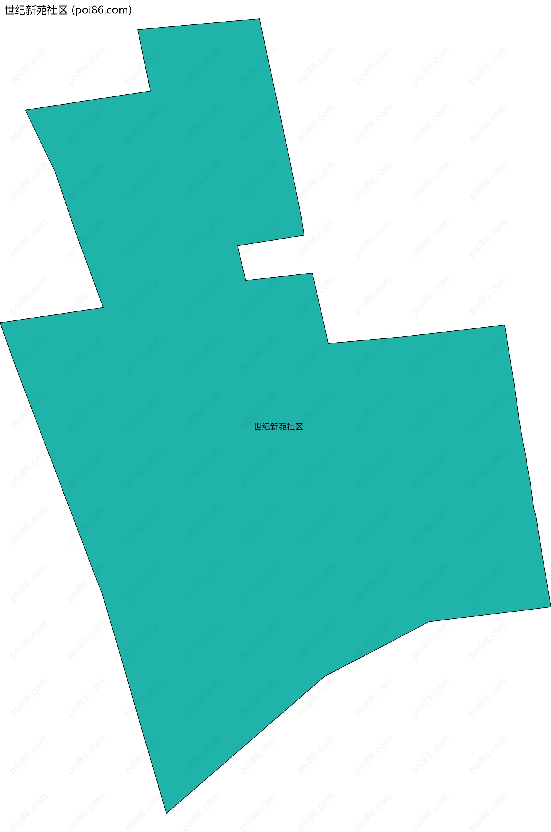 世纪新苑社区边界地图