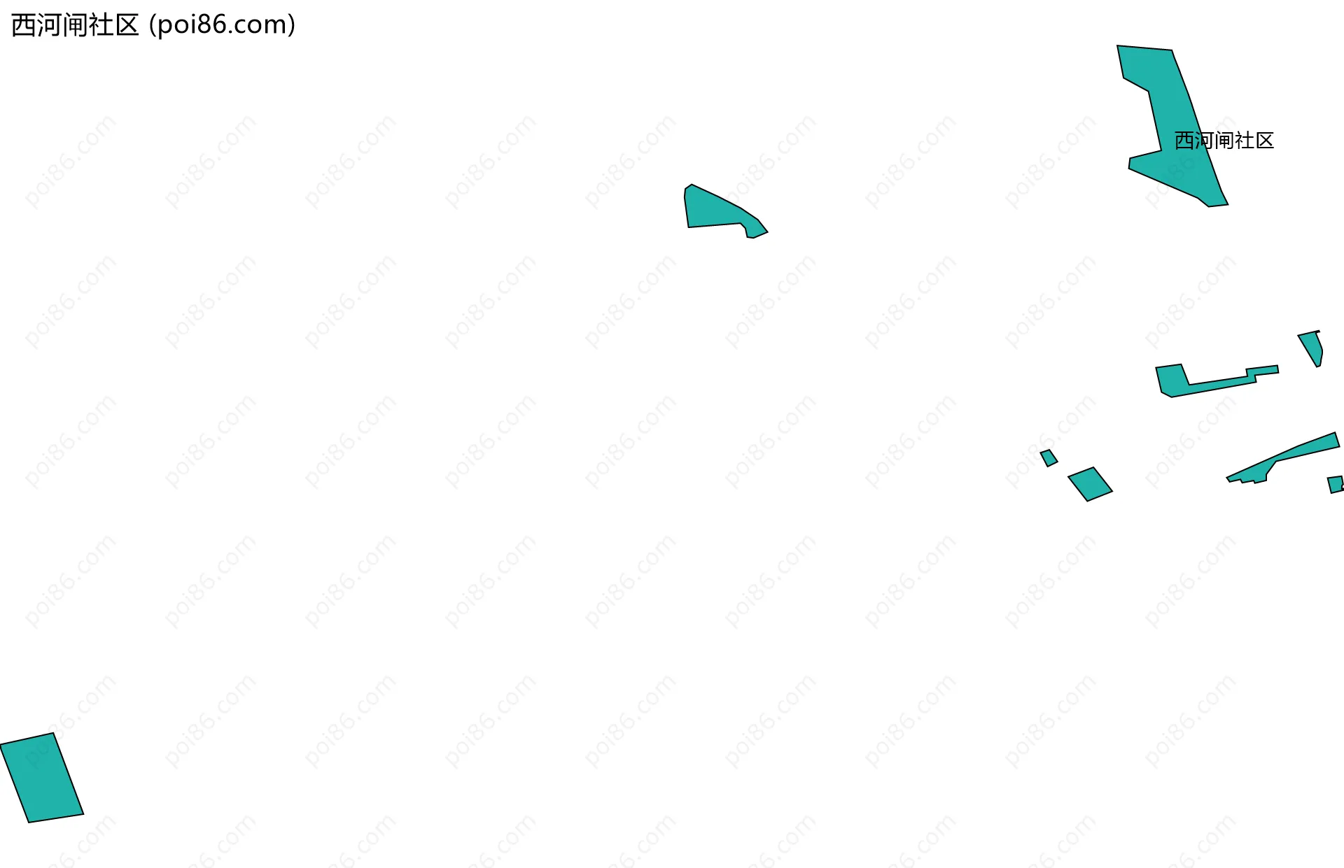西河闸社区边界地图