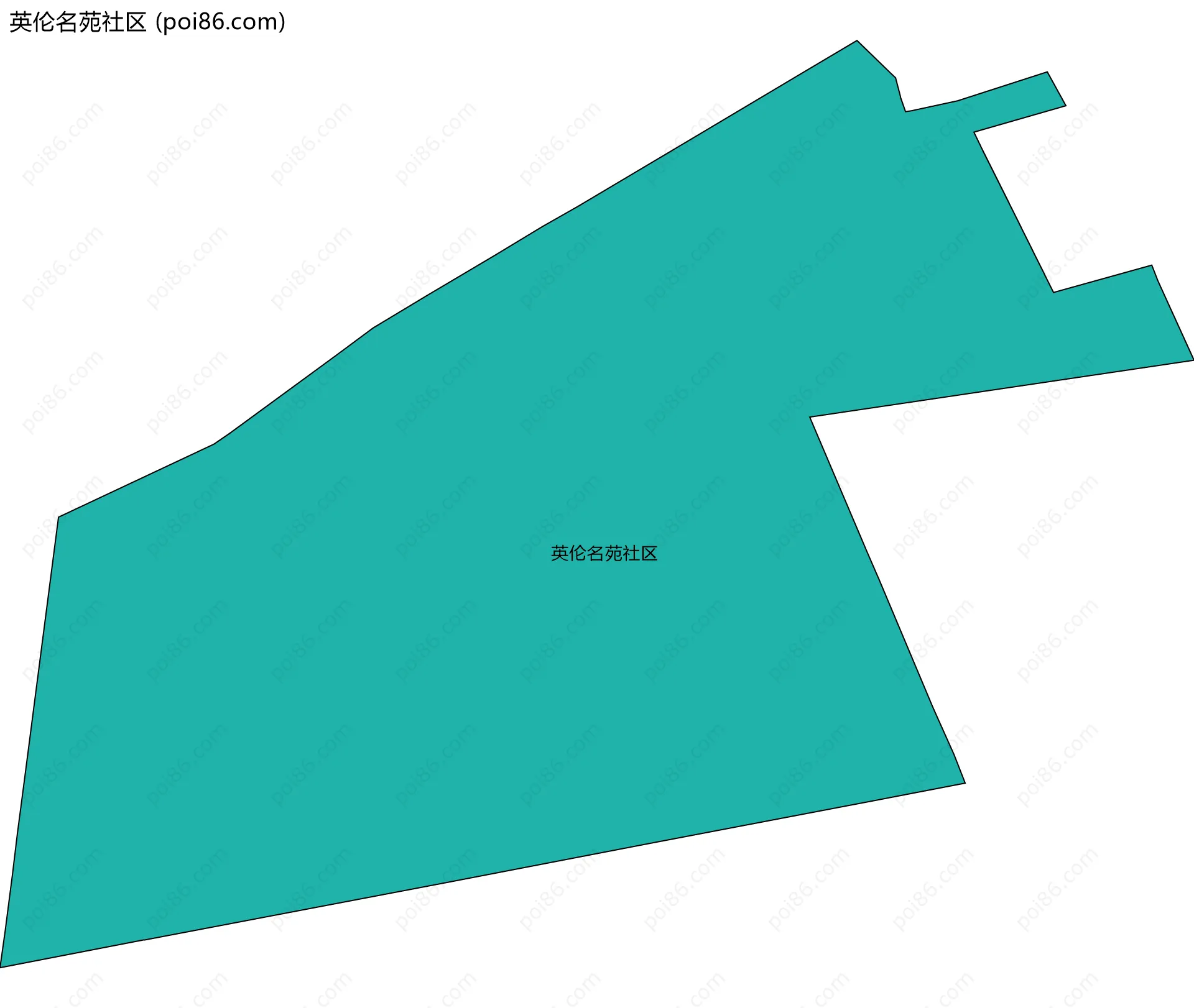 英伦名苑社区边界地图