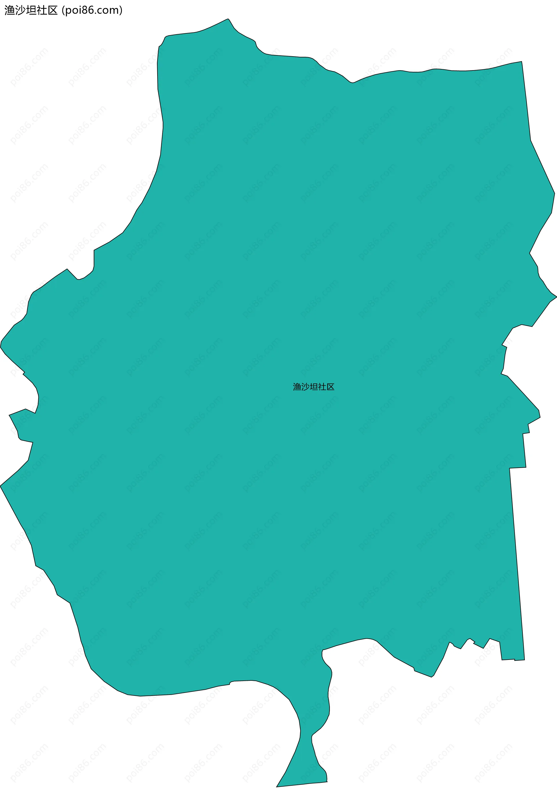 渔沙坦社区边界地图