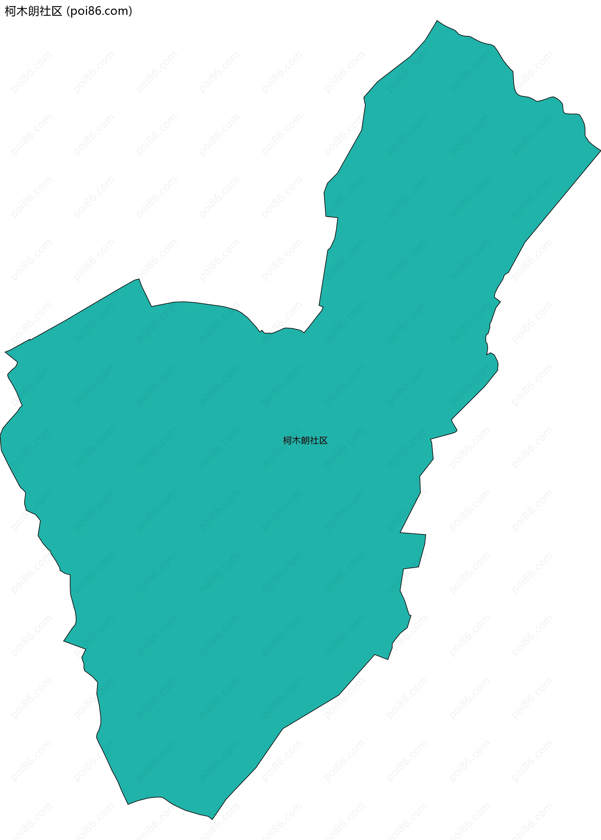 柯木朗社区边界地图