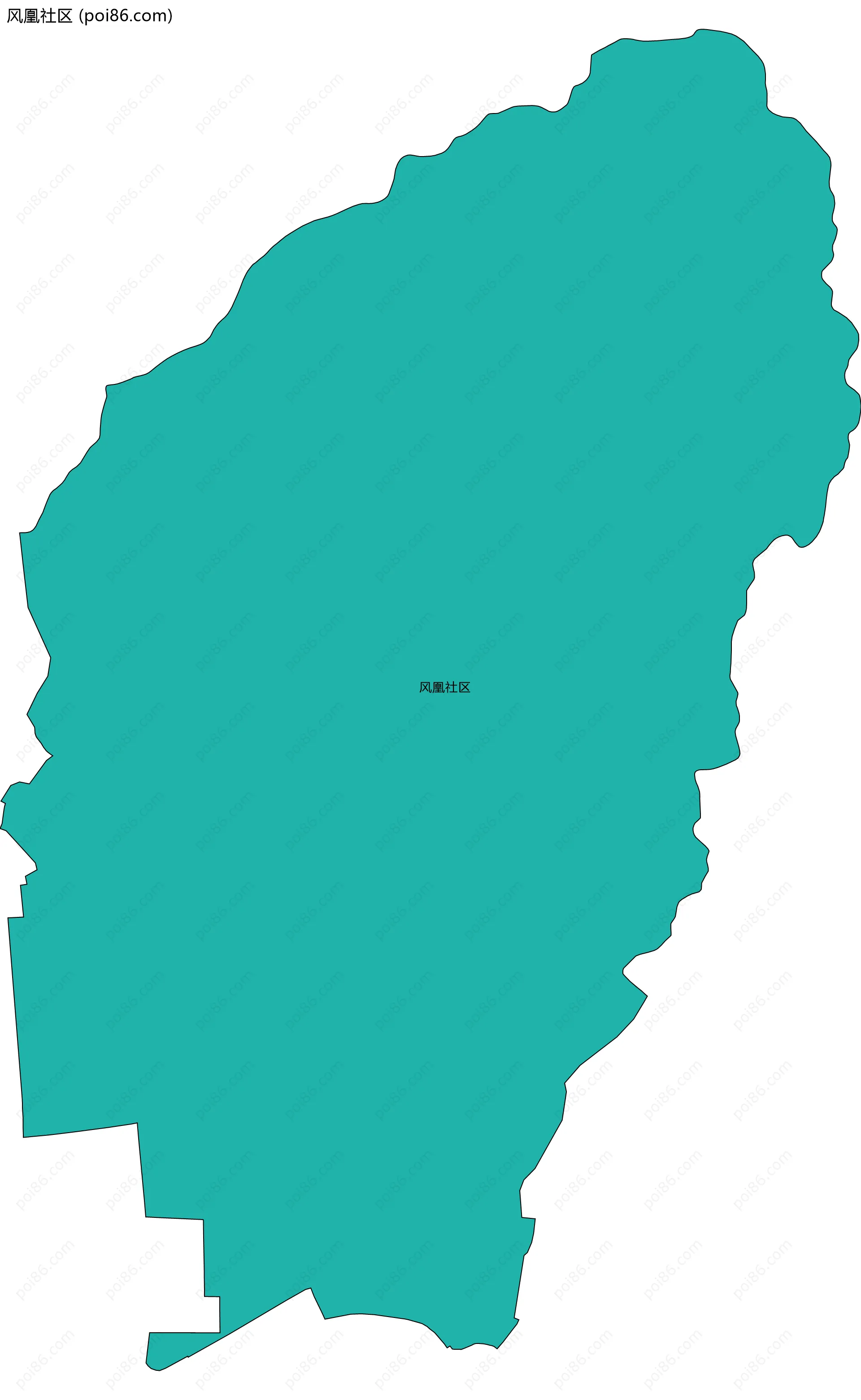 风凰社区边界地图