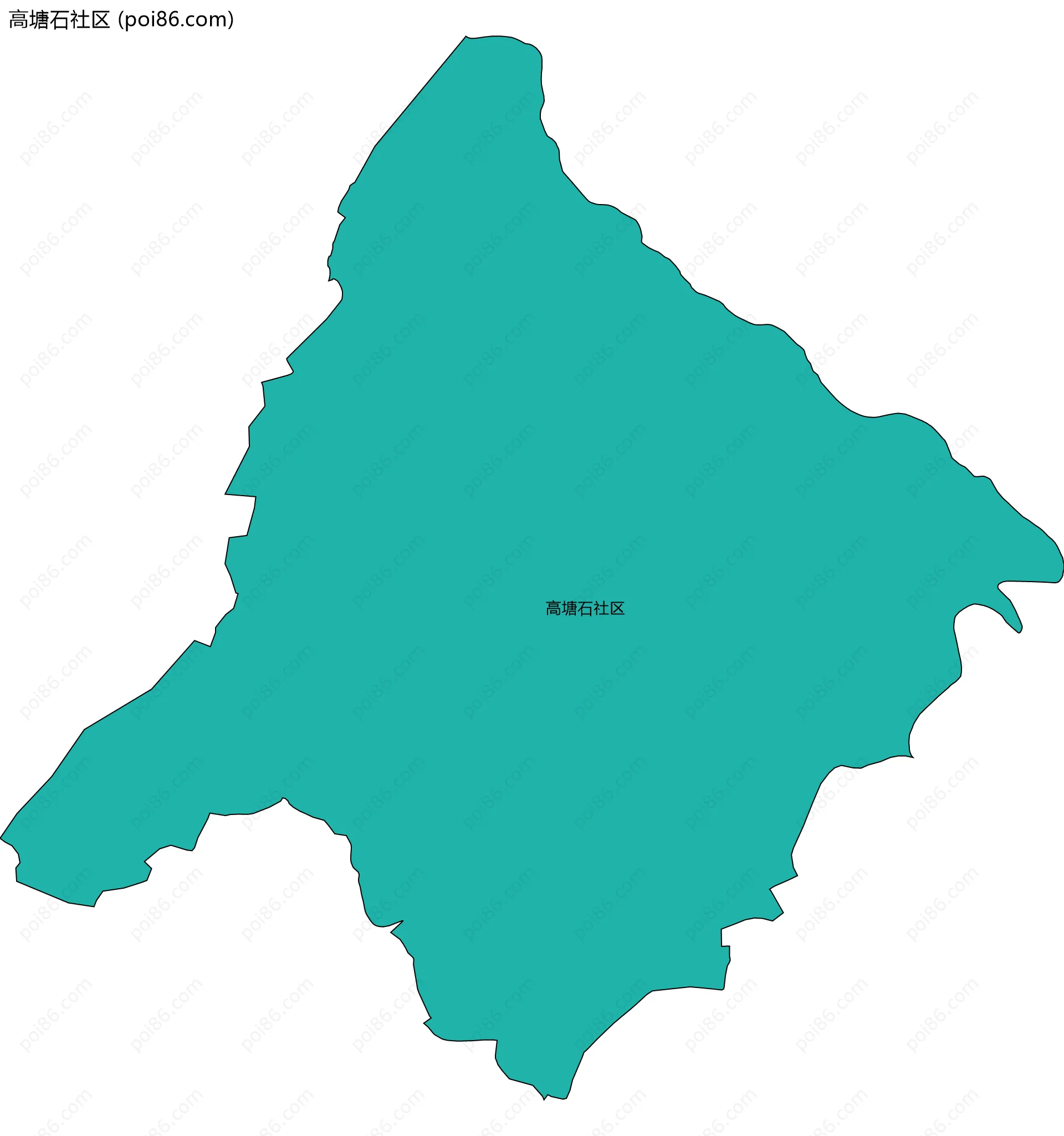 高塘石社区边界地图