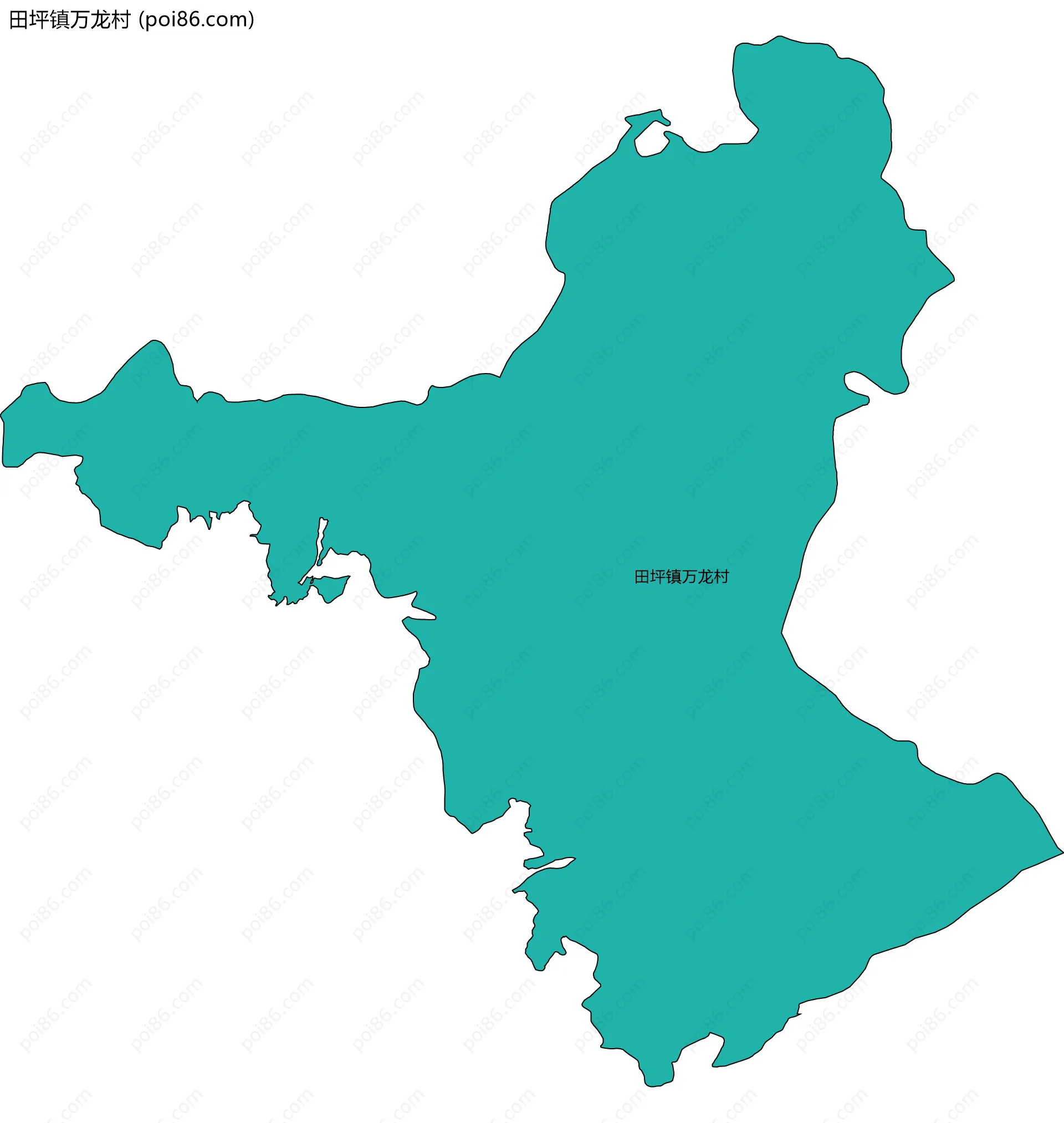 田坪镇万龙村边界地图