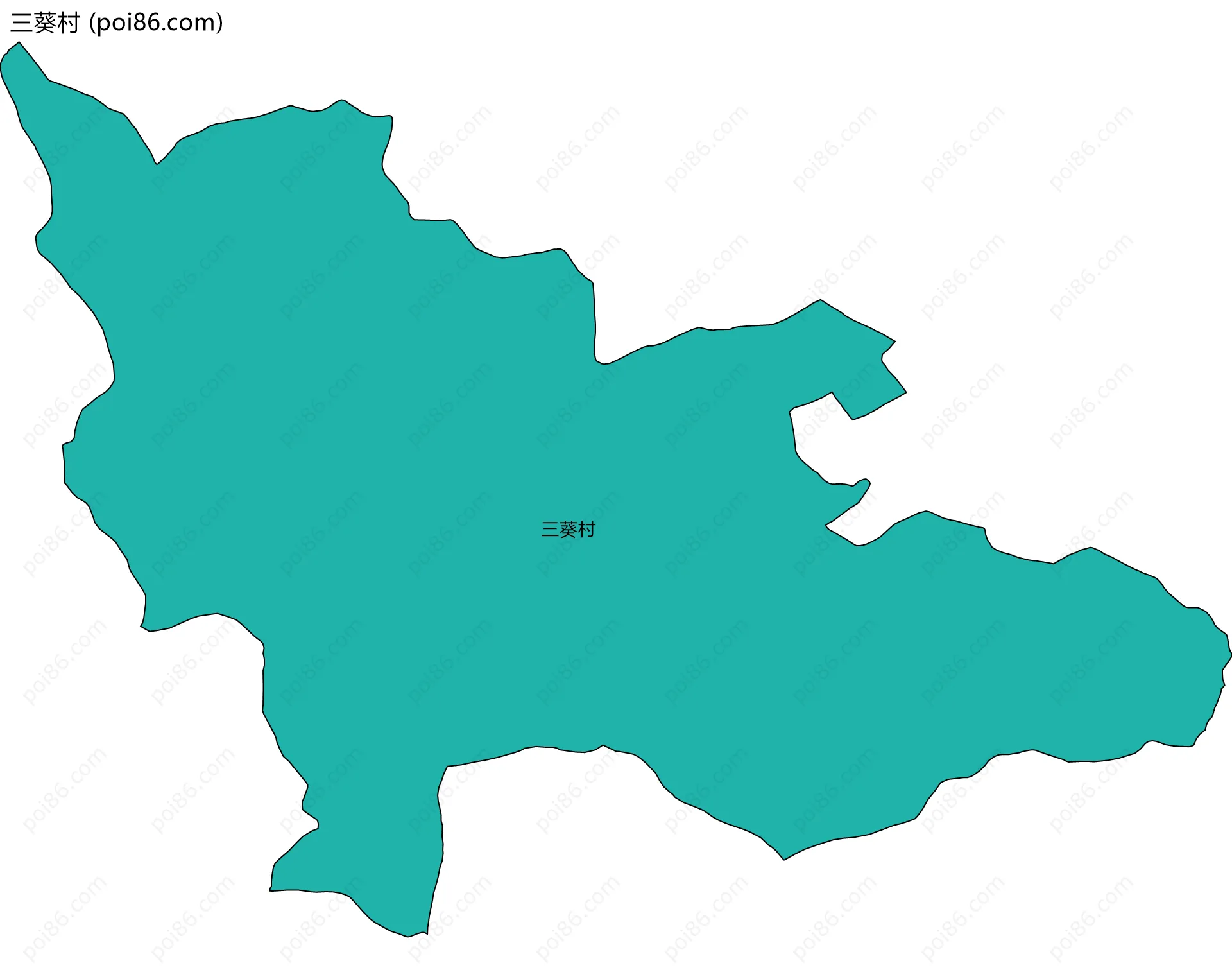 三葵村边界地图