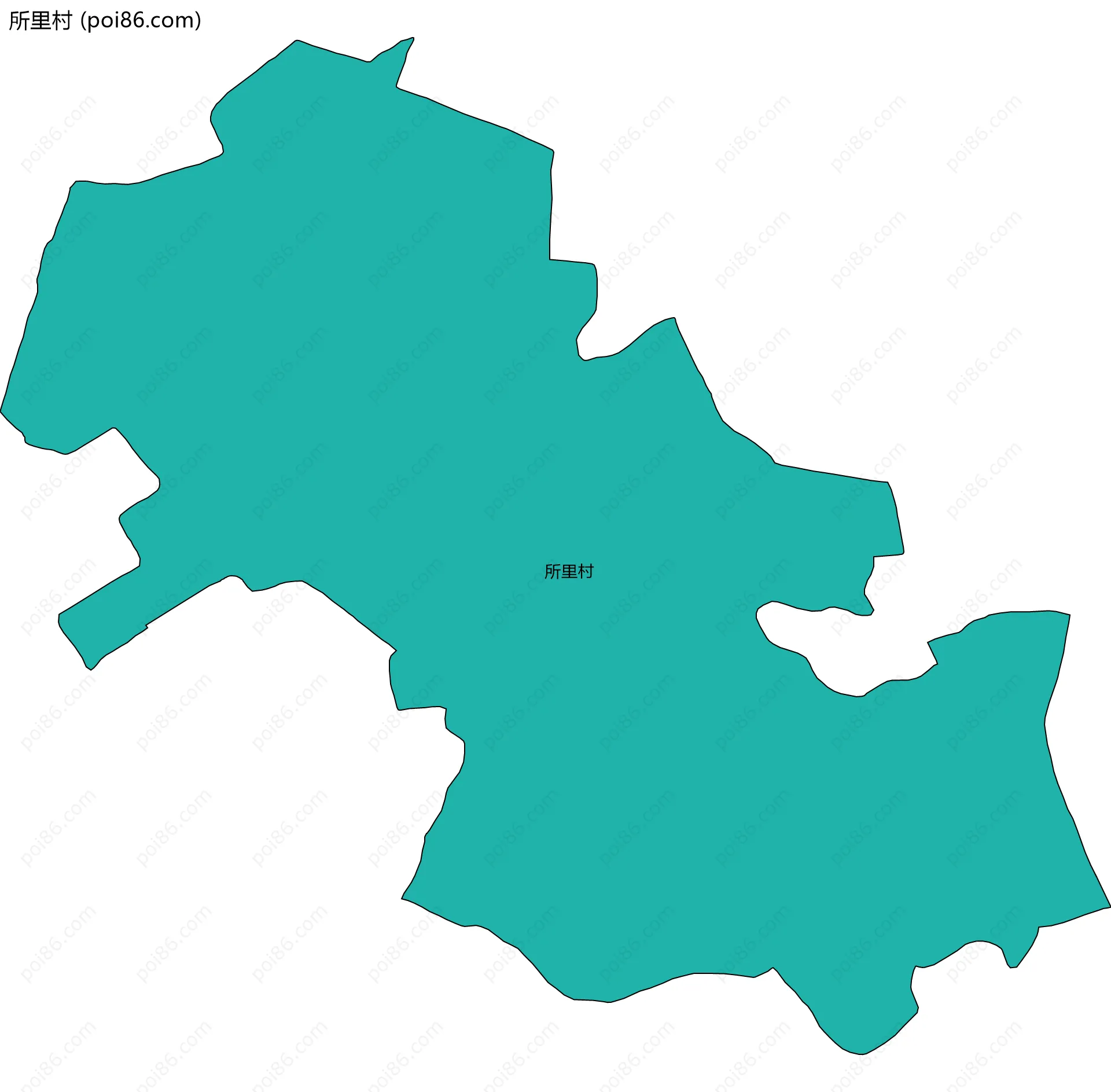 所里村边界地图