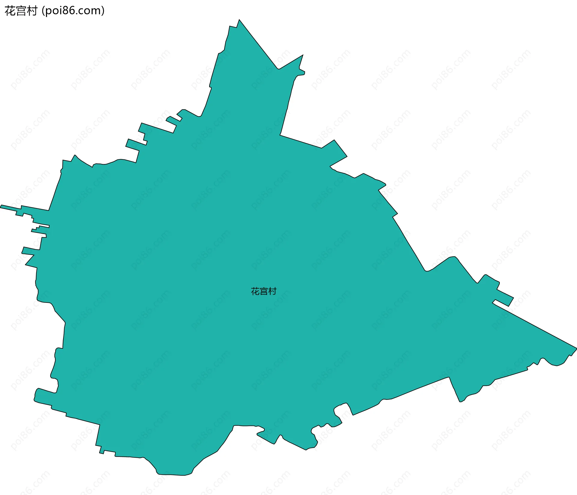 花宫村边界地图