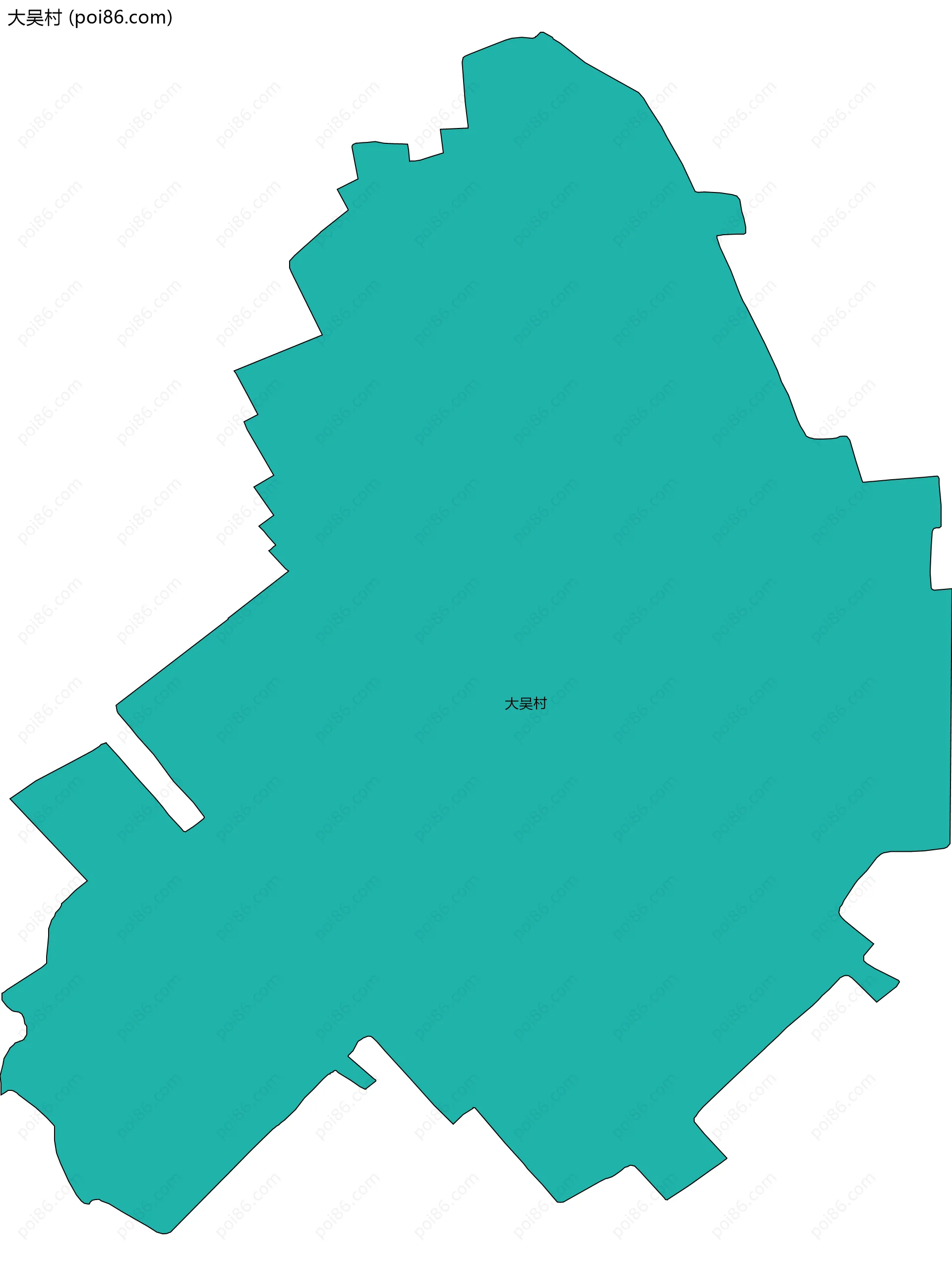 大吴村边界地图