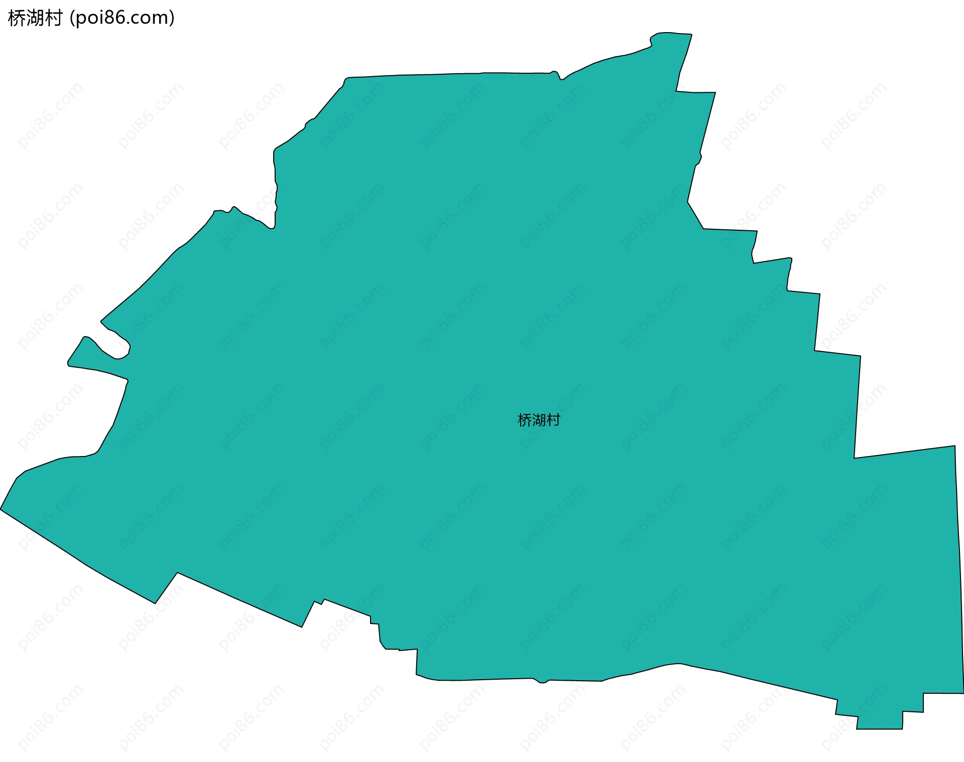 桥湖村边界地图