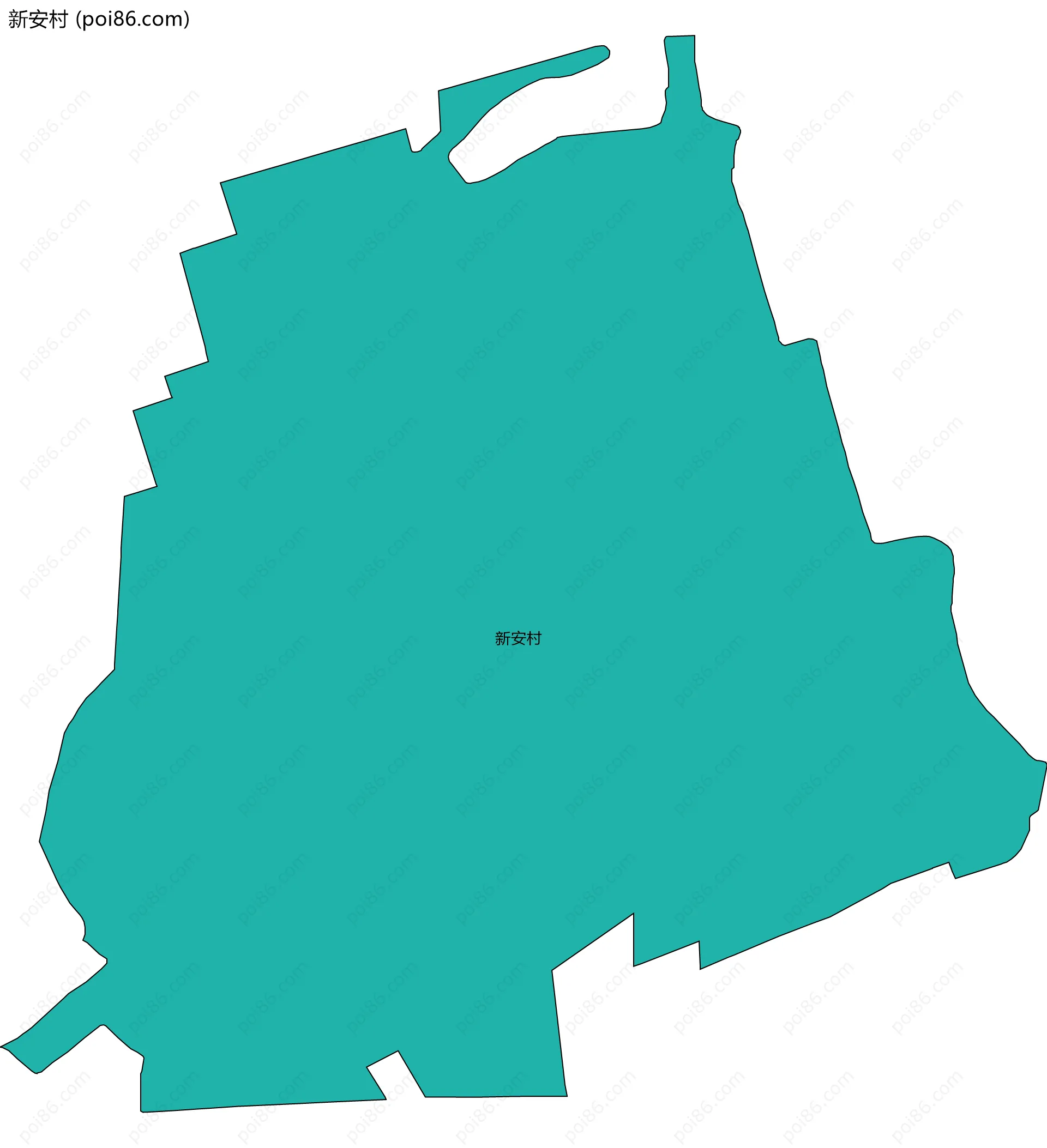 新安村边界地图