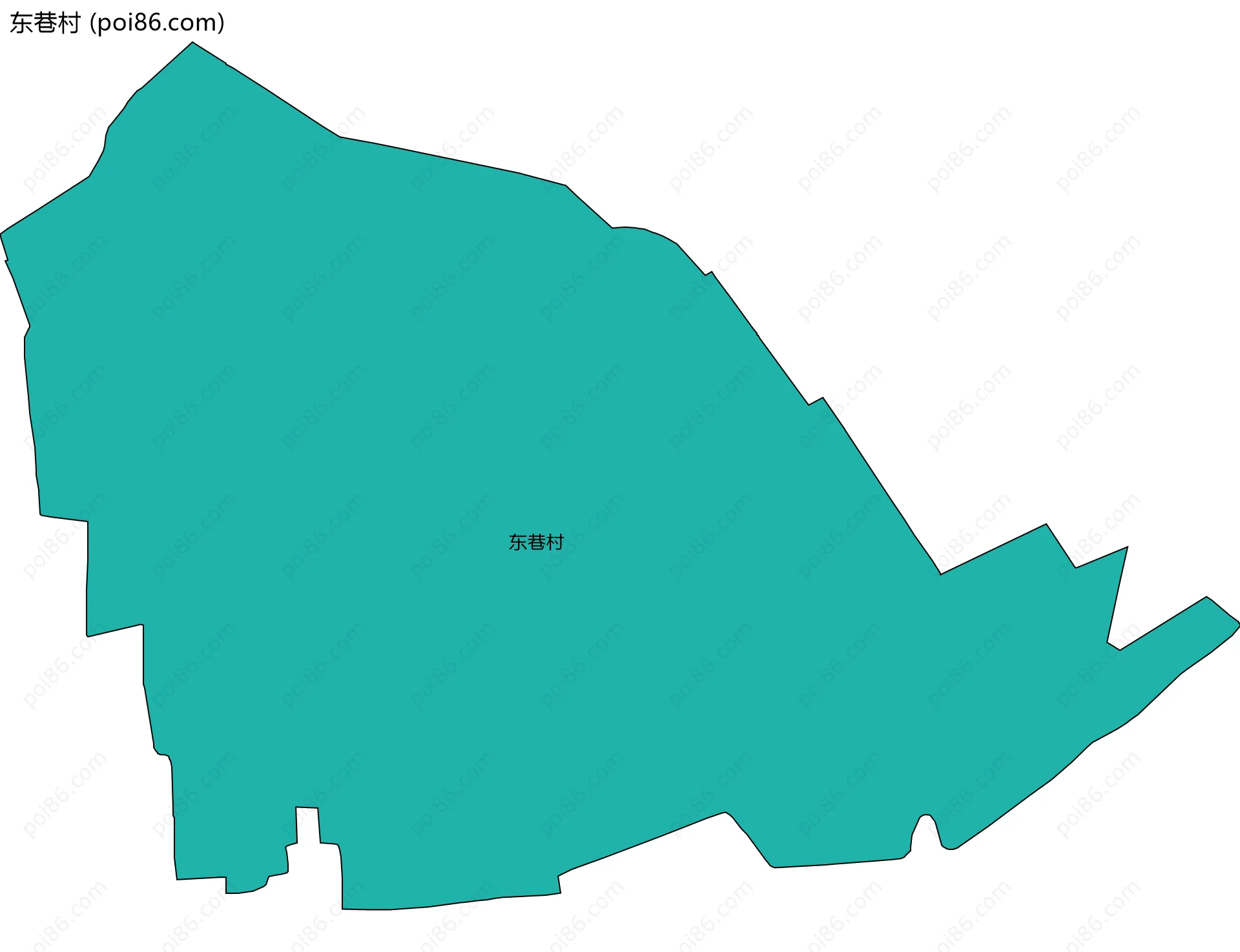 东巷村边界地图