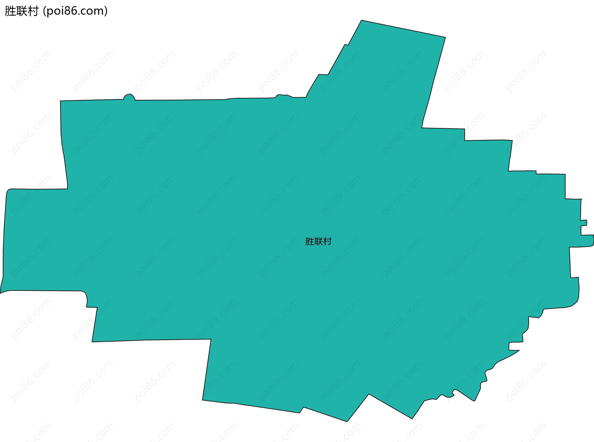 胜联村边界地图
