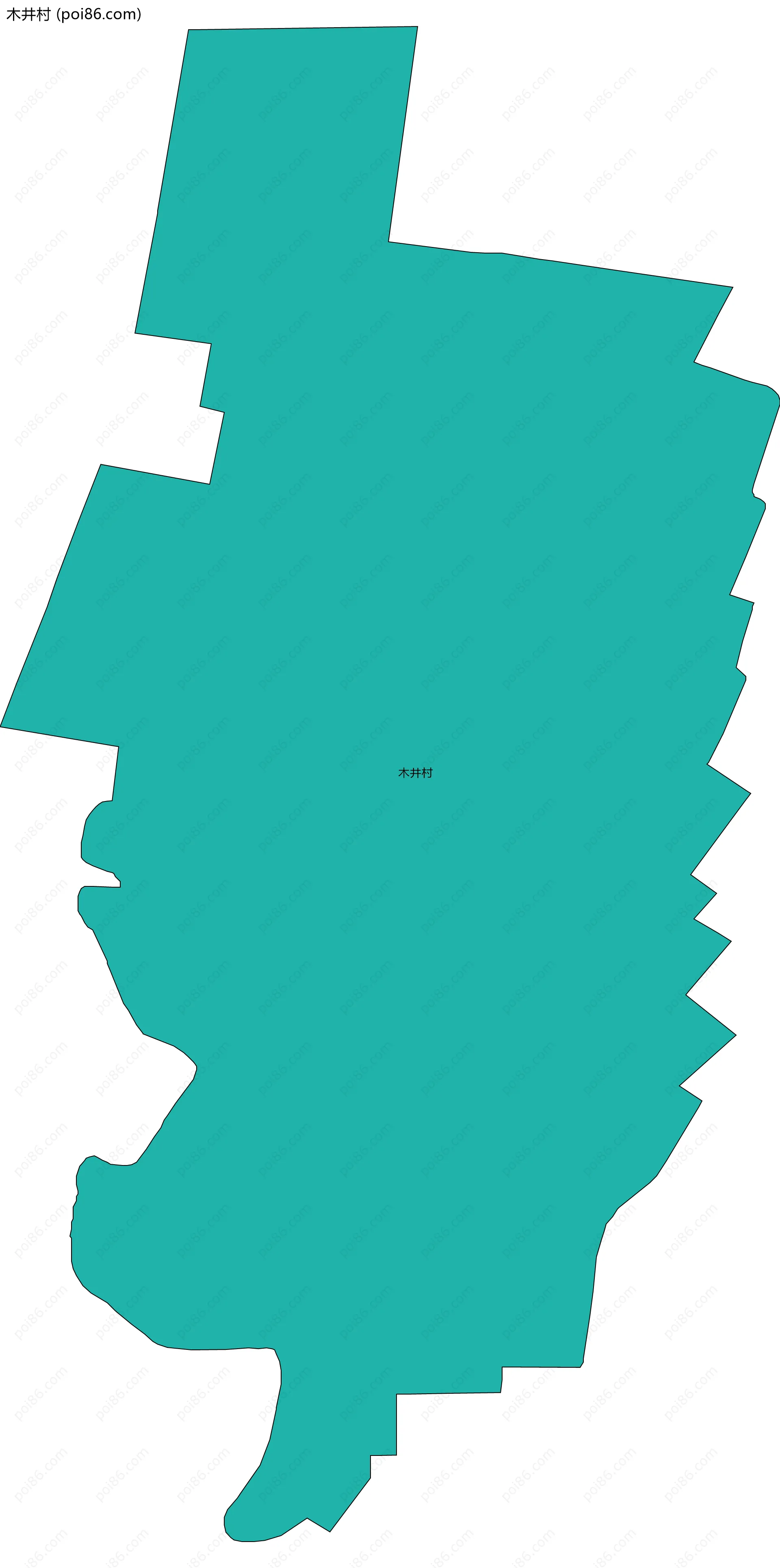 木井村边界地图