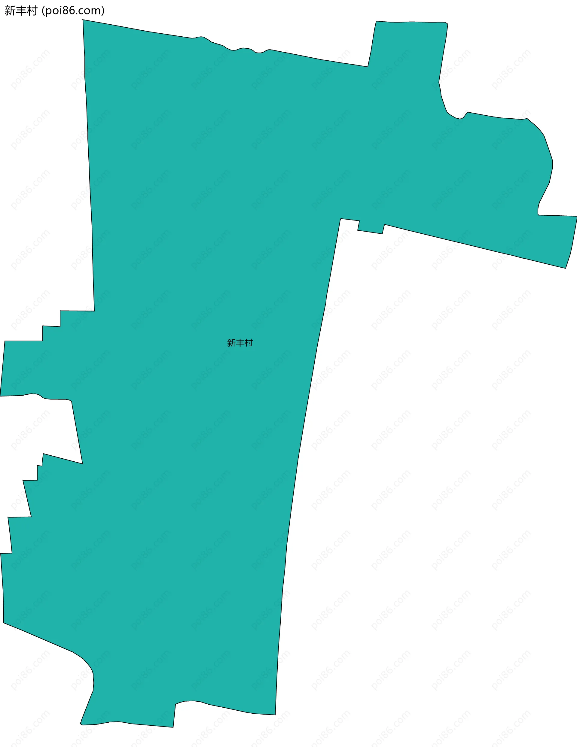 新丰村边界地图