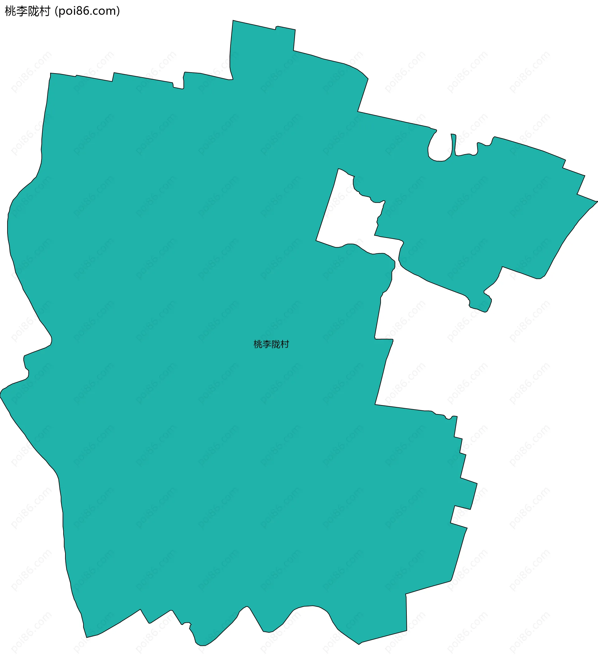 桃李陇村边界地图