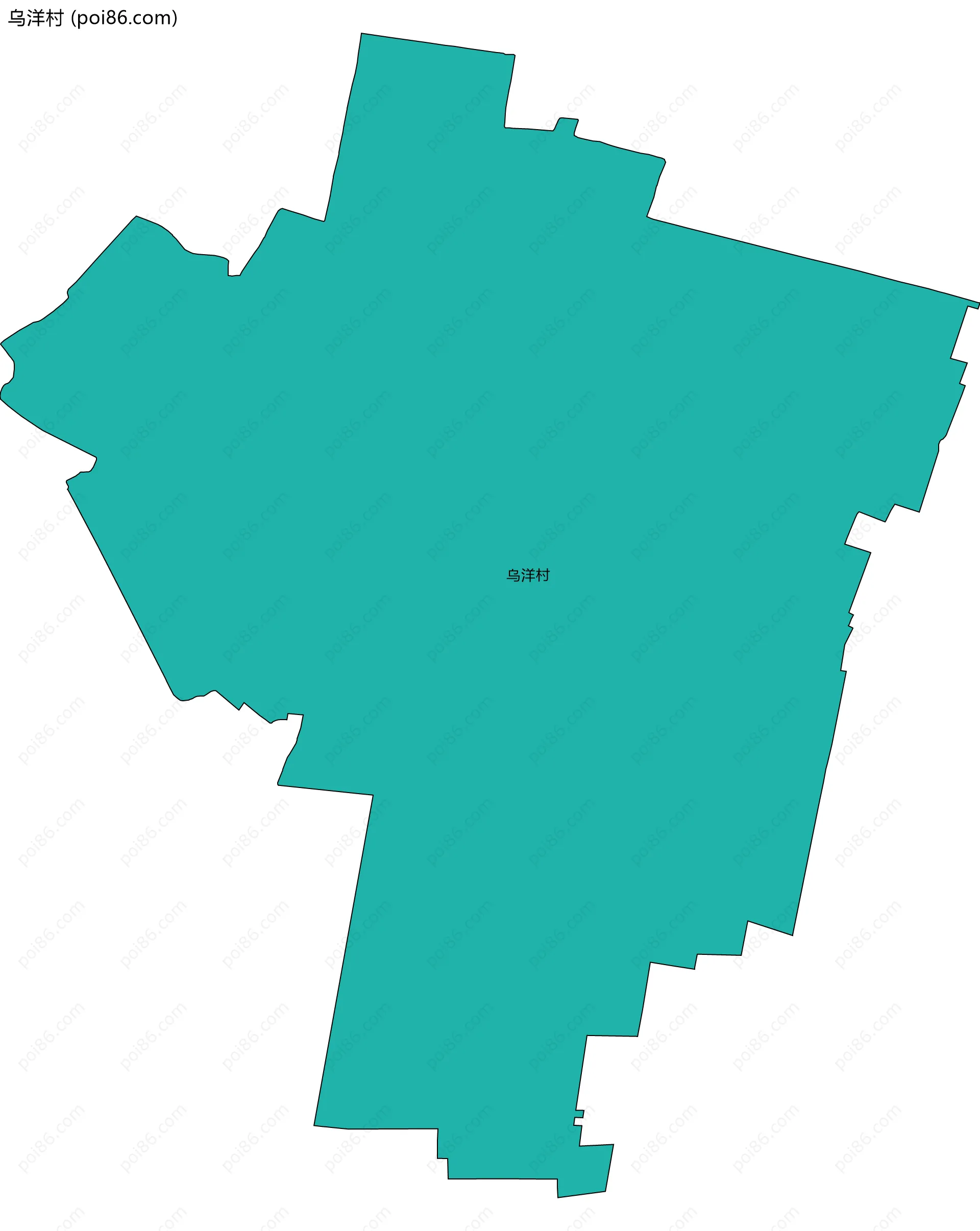 乌洋村边界地图