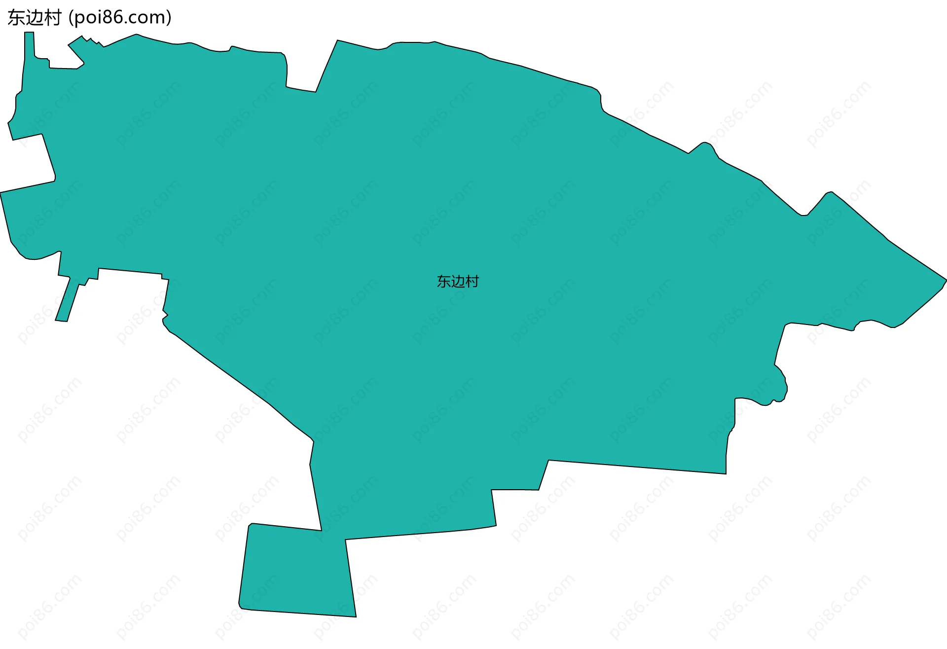 东边村边界地图