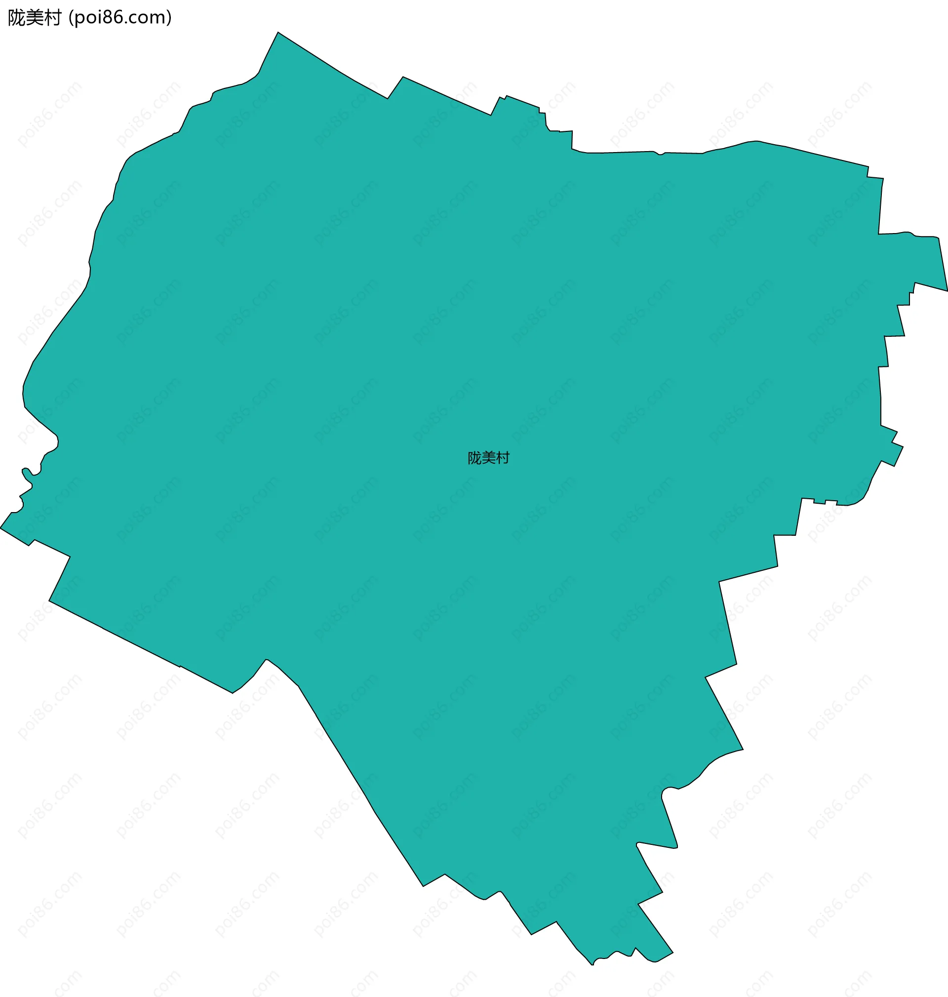 陇美村边界地图