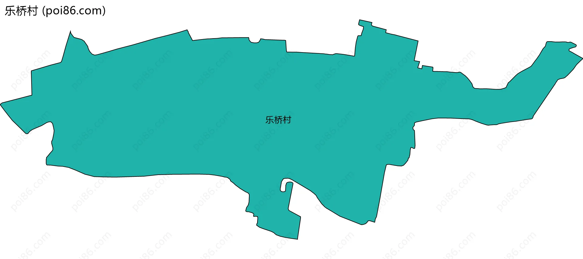 乐桥村边界地图