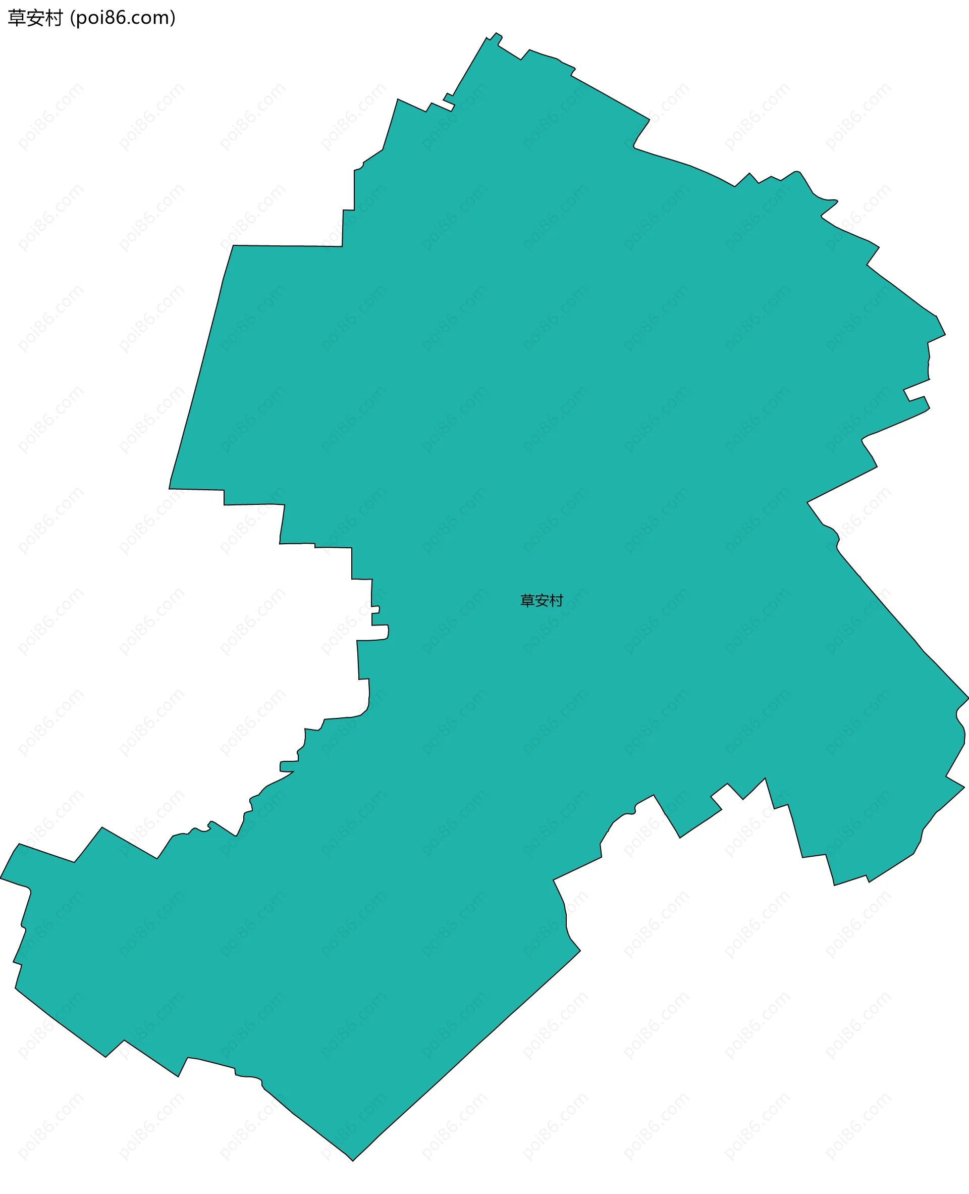 草安村边界地图