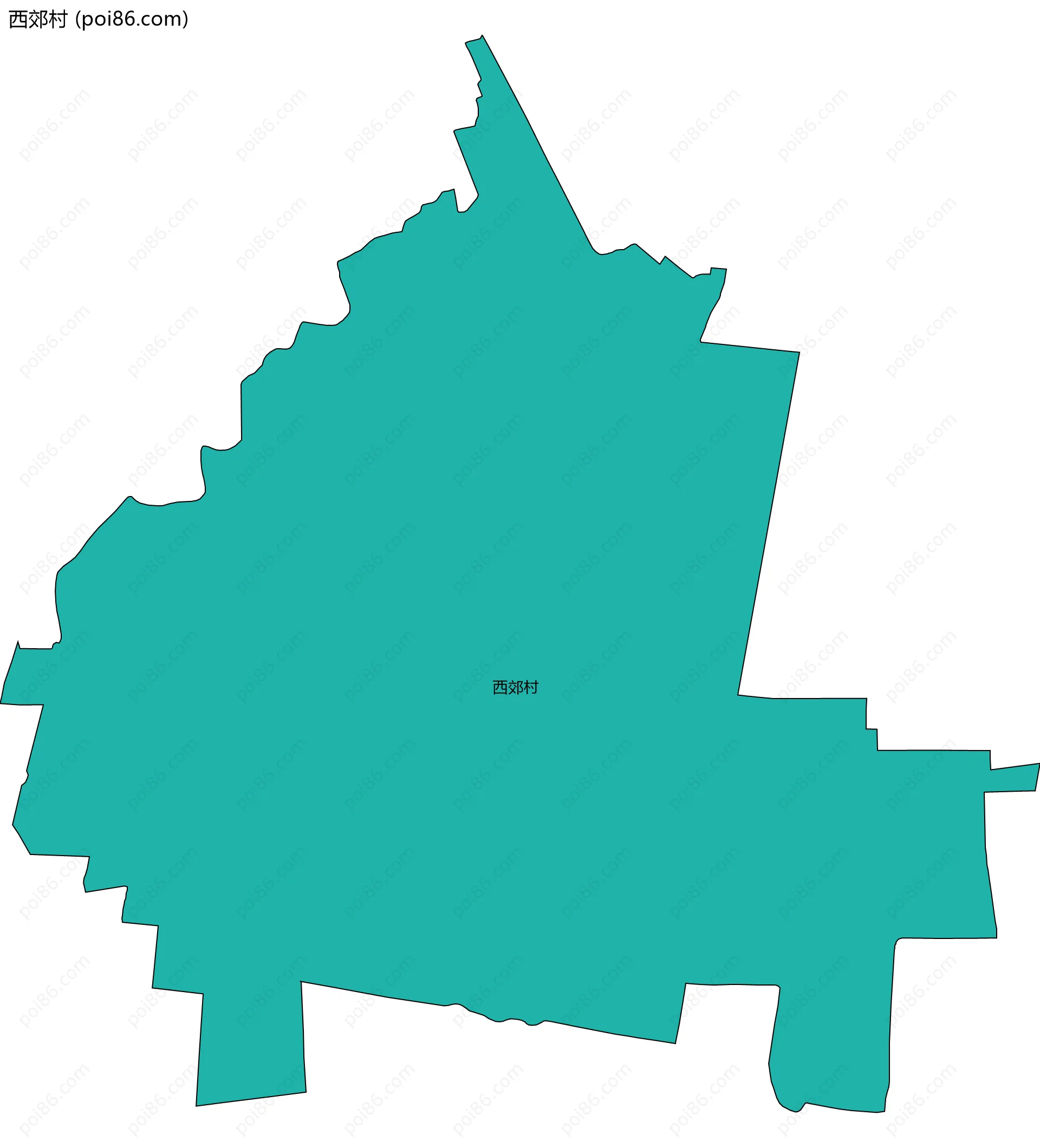 西郊村边界地图