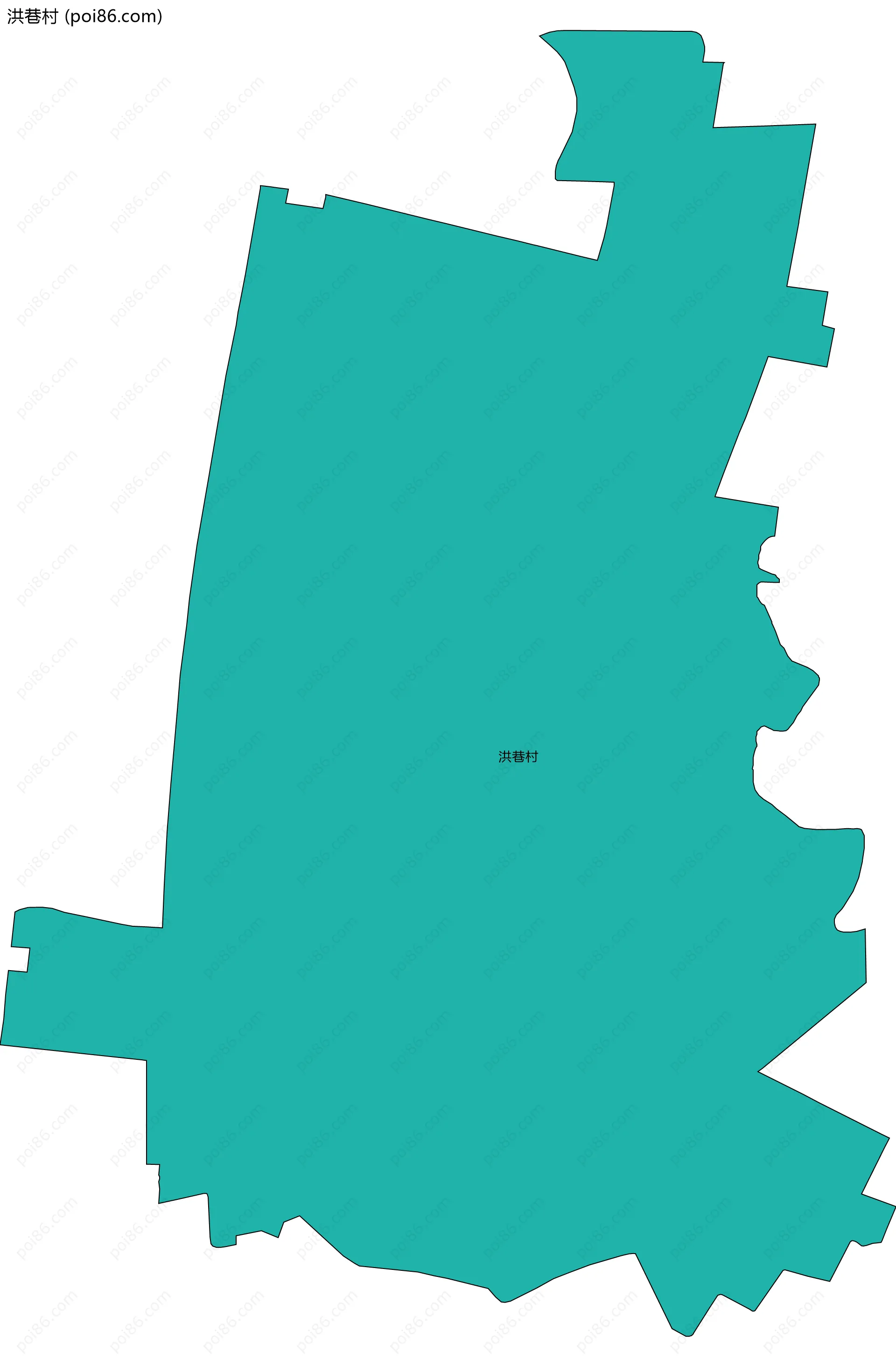 洪巷村边界地图