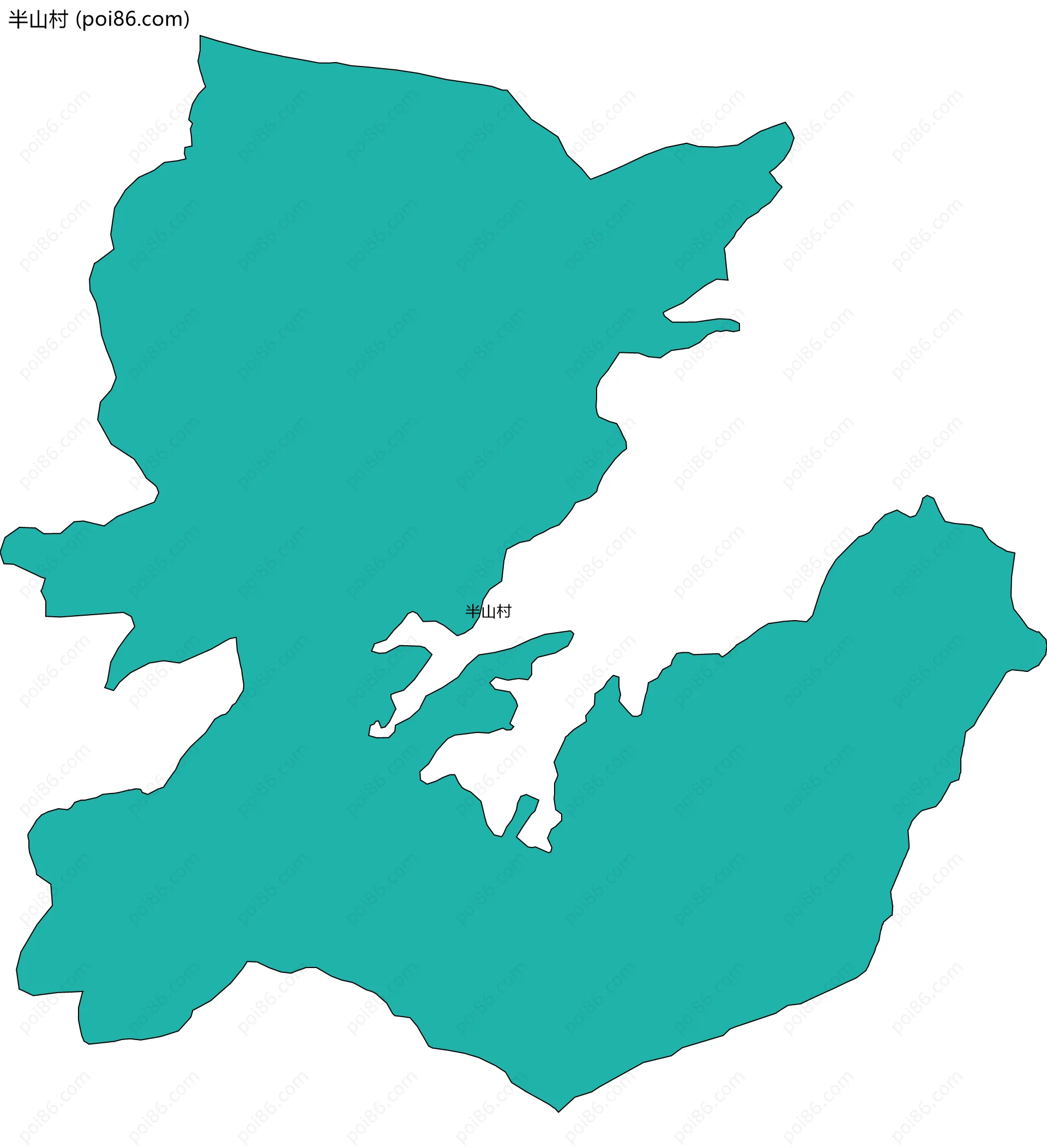 半山村边界地图