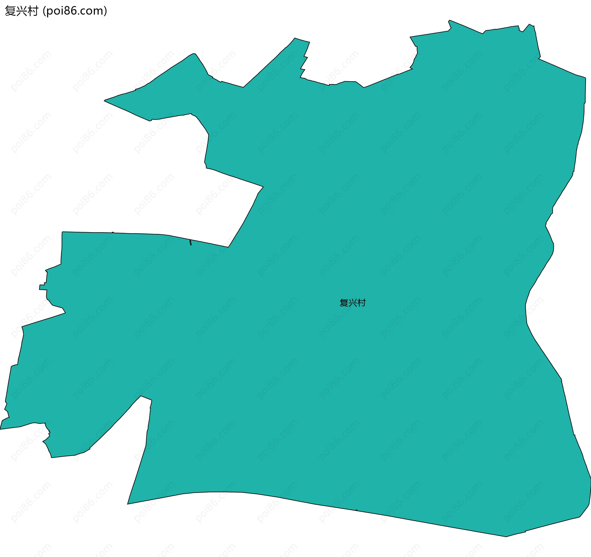 复兴村边界地图