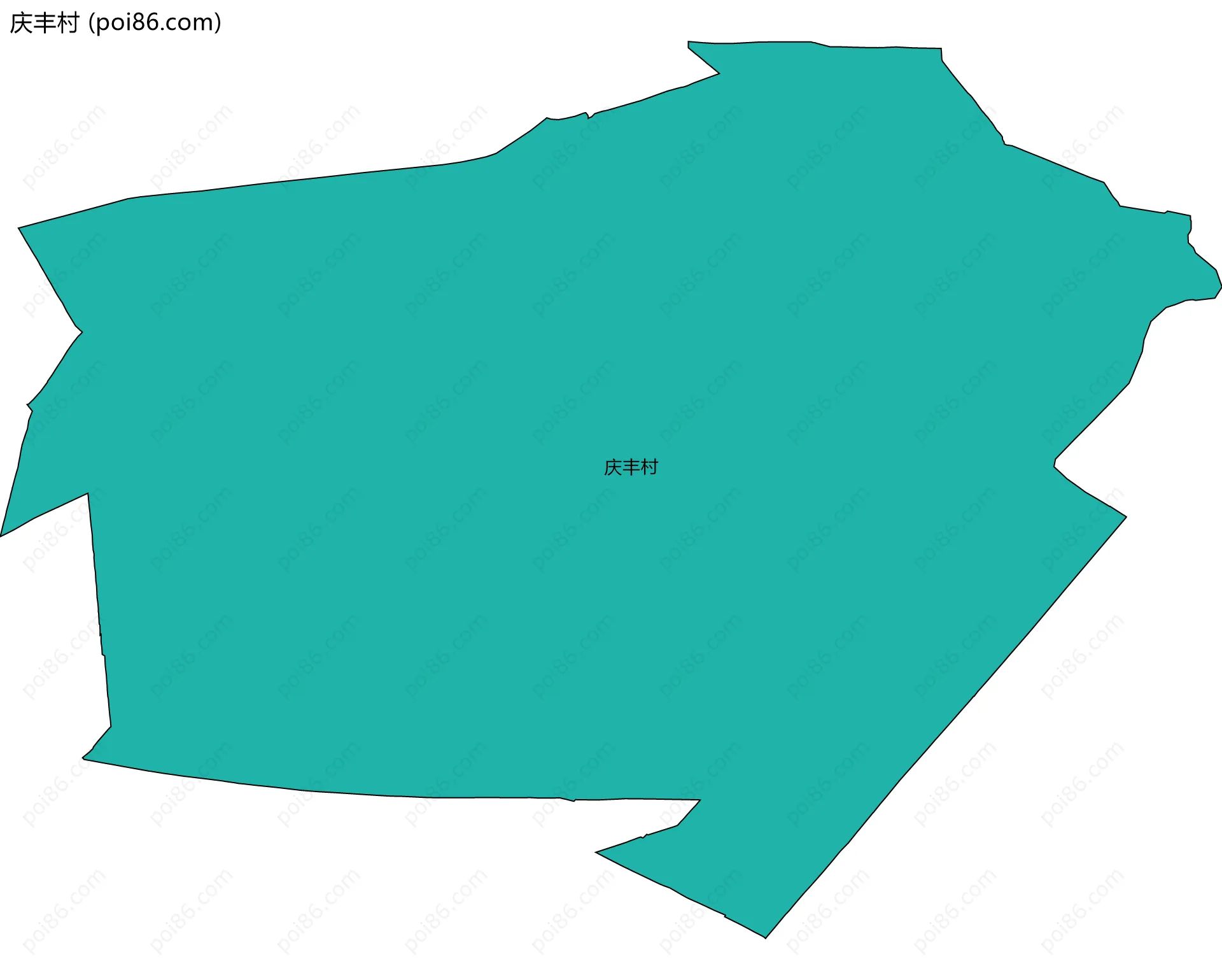 庆丰村边界地图