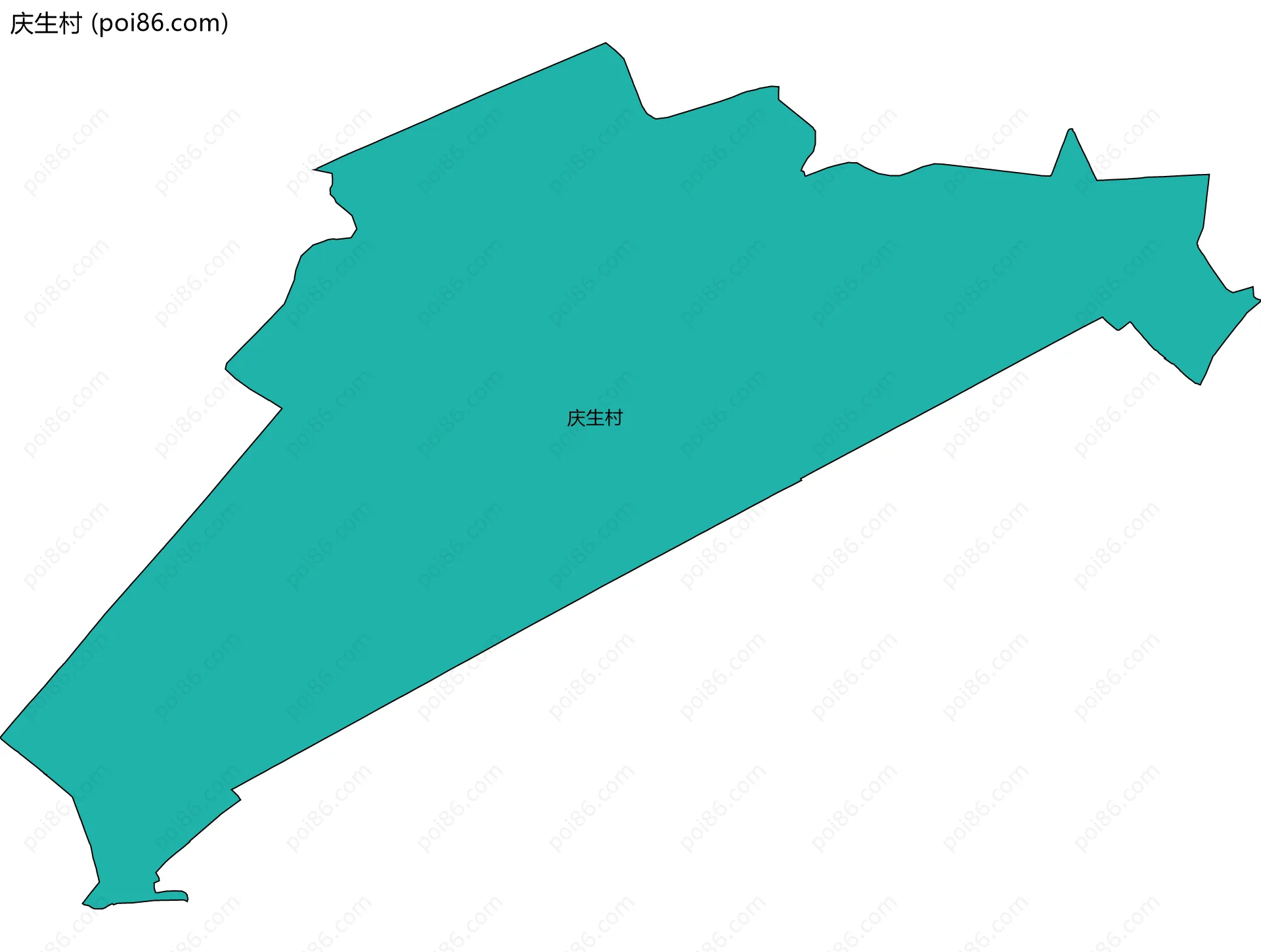 庆生村边界地图