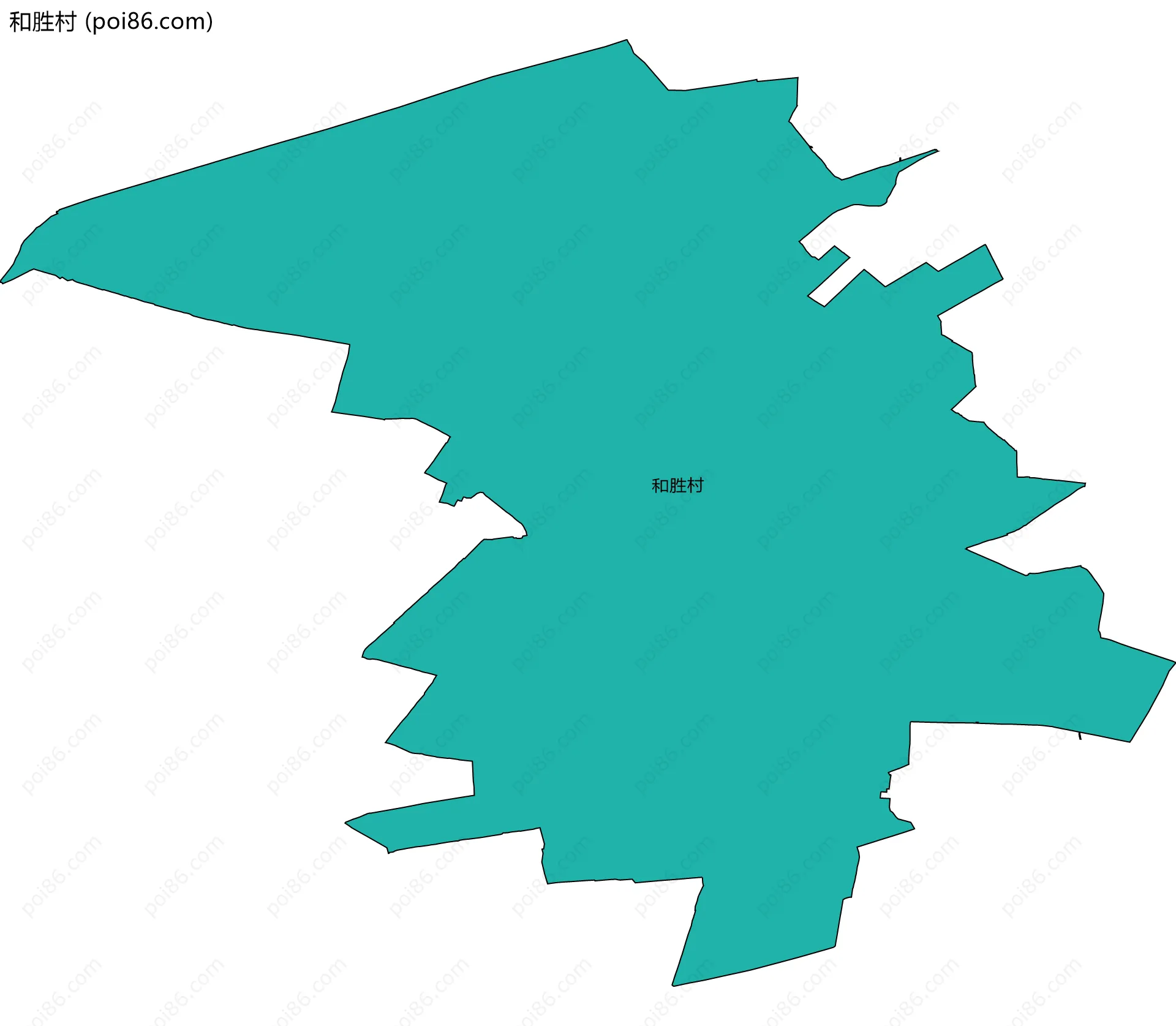 和胜村边界地图