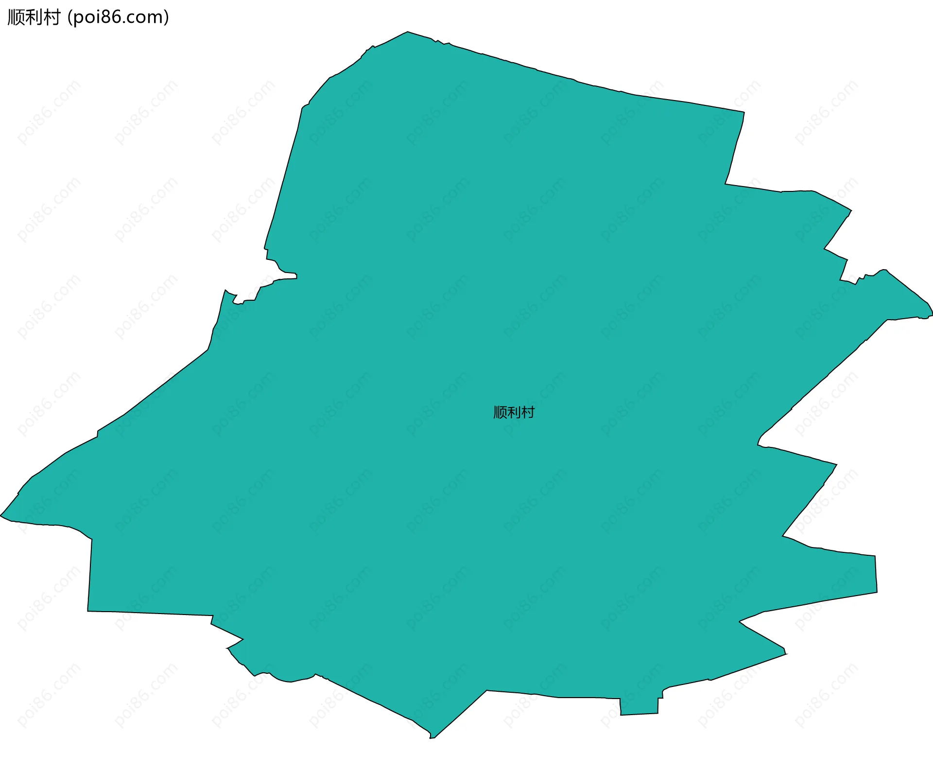 顺利村边界地图