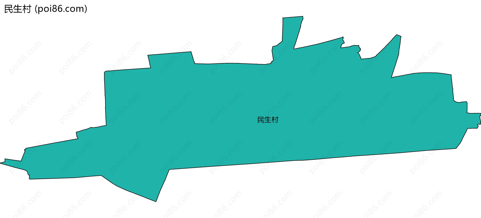 民生村边界地图