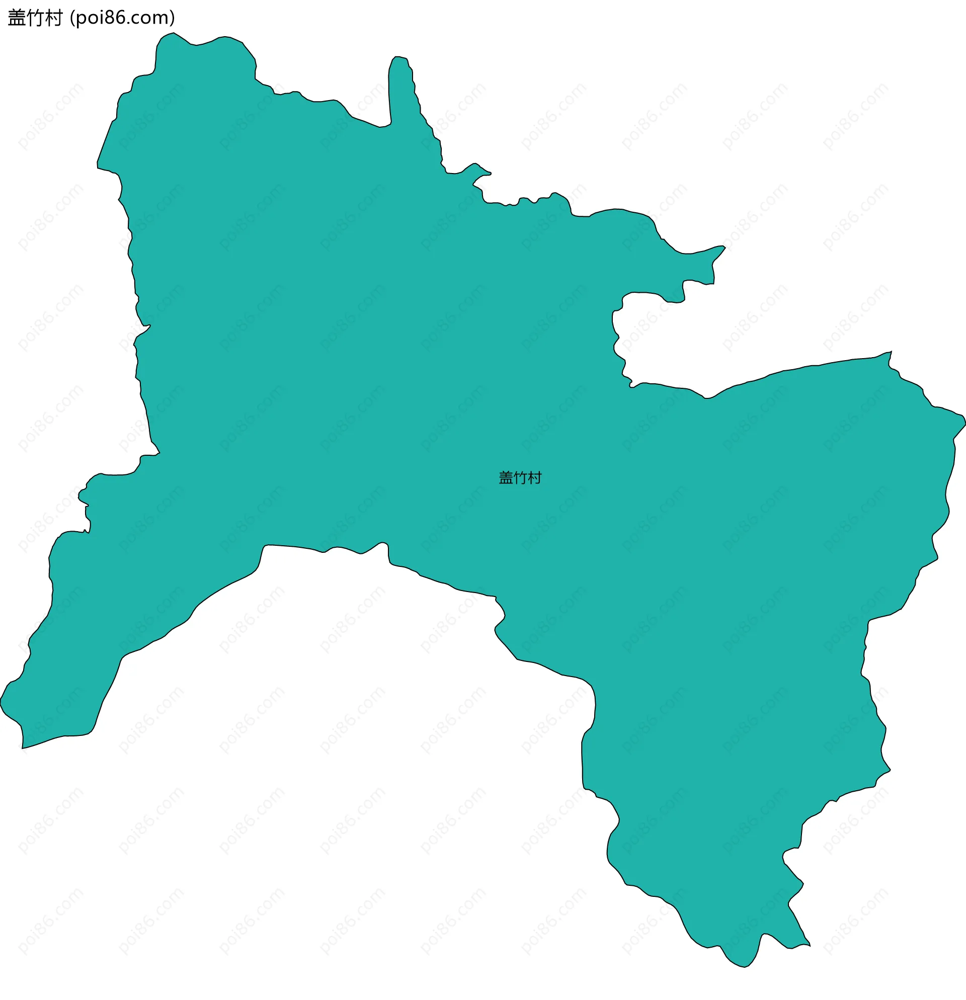 盖竹村边界地图