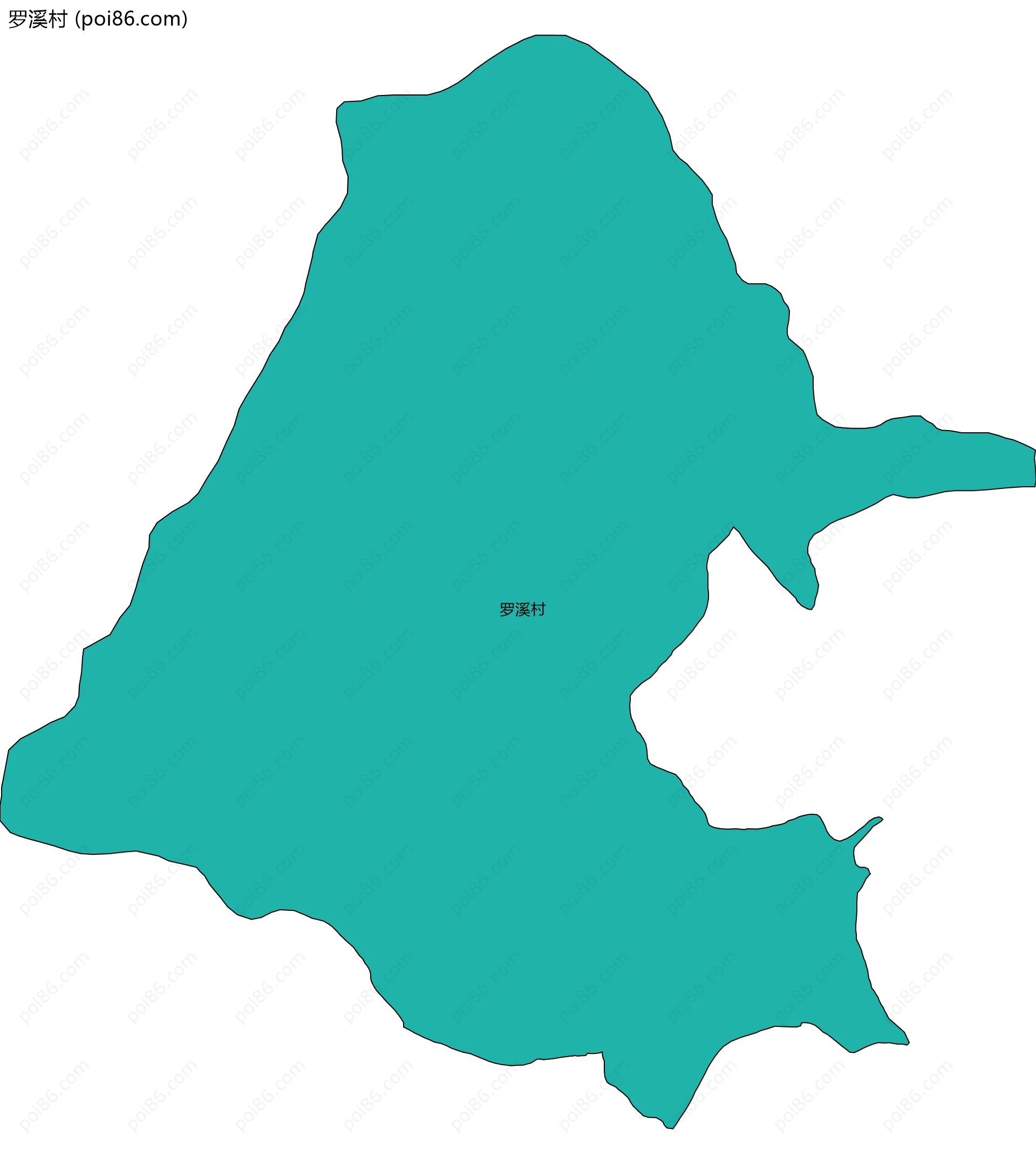 罗溪村边界地图