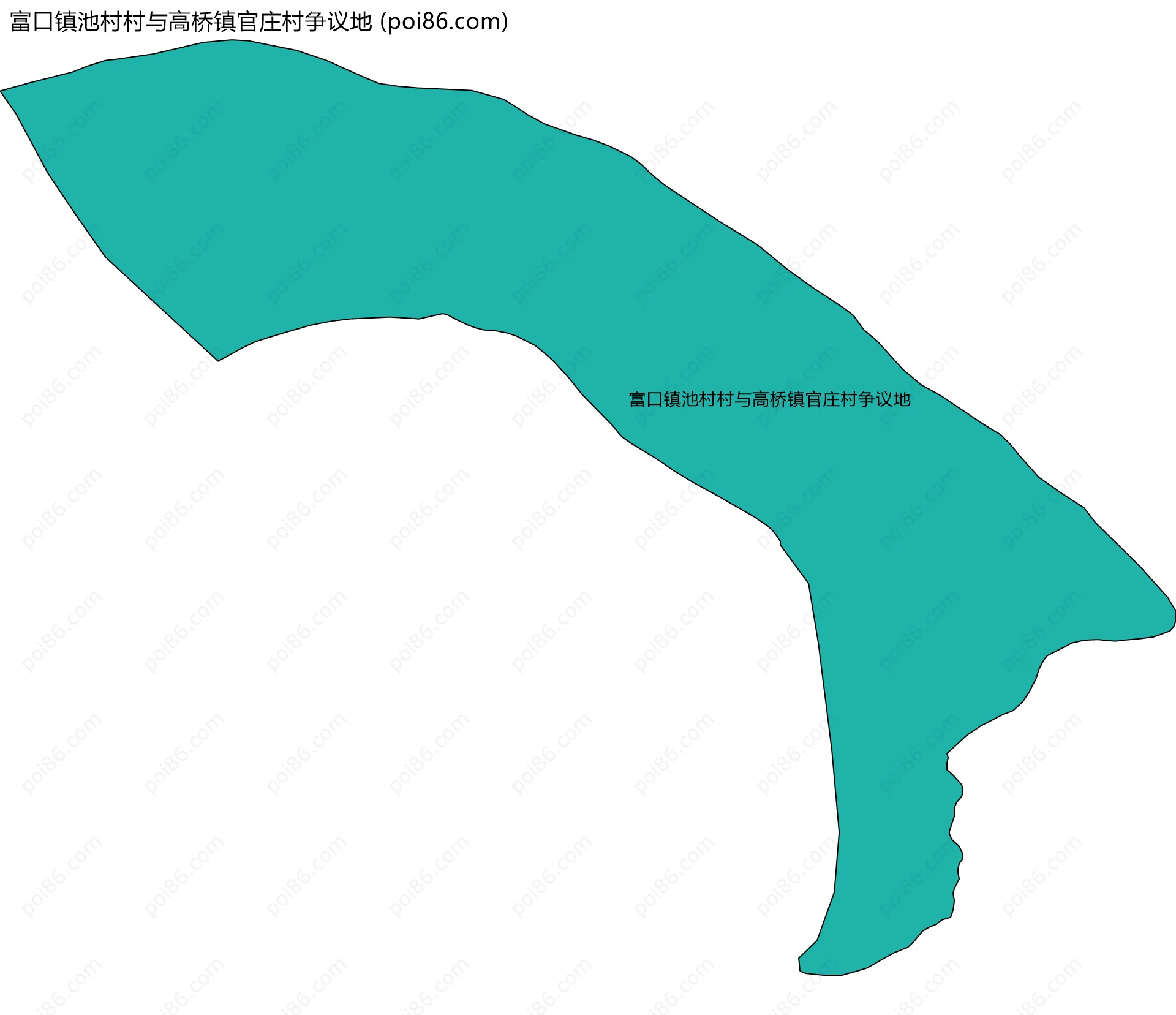 富口镇池村村与高桥镇官庄村争议地边界地图