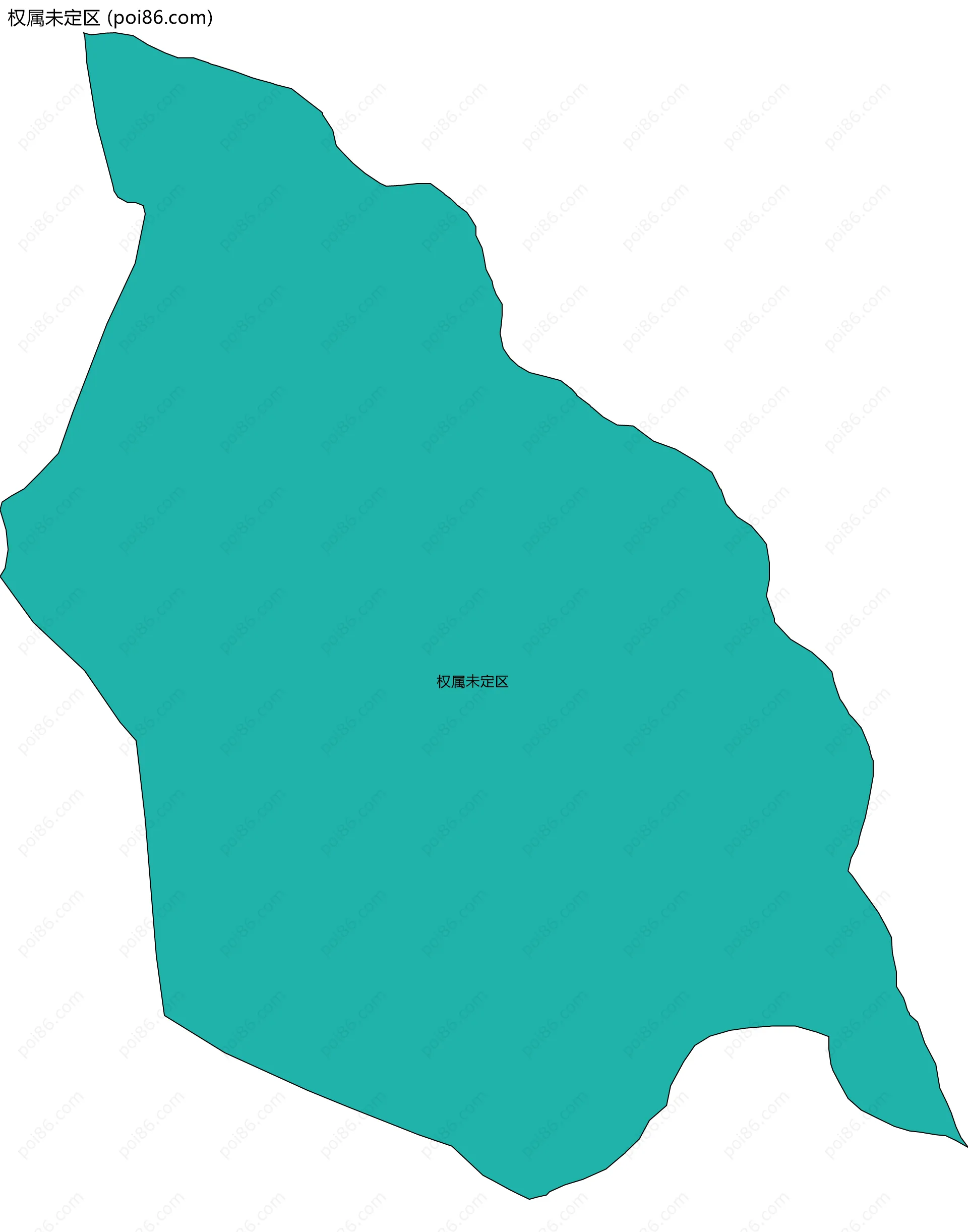 权属未定区边界地图