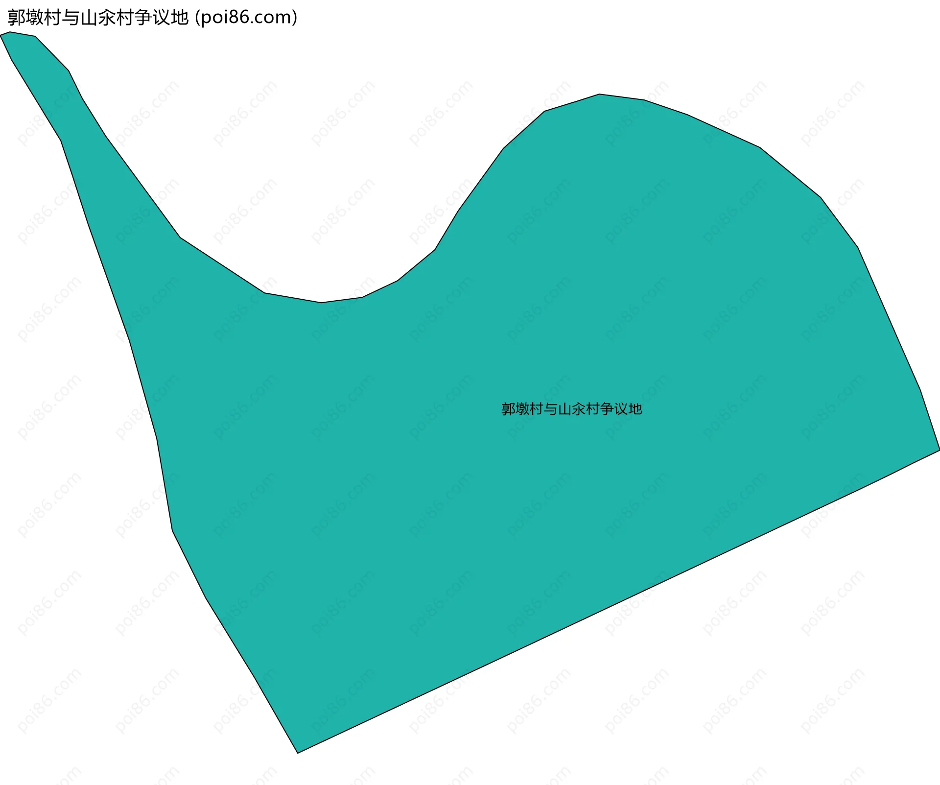 郭墩村与山汆村争议地边界地图