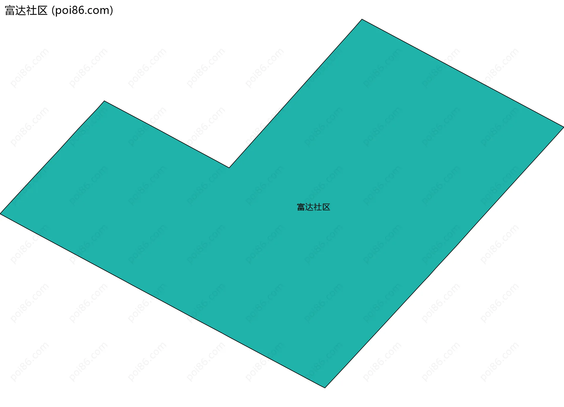 富达社区边界地图