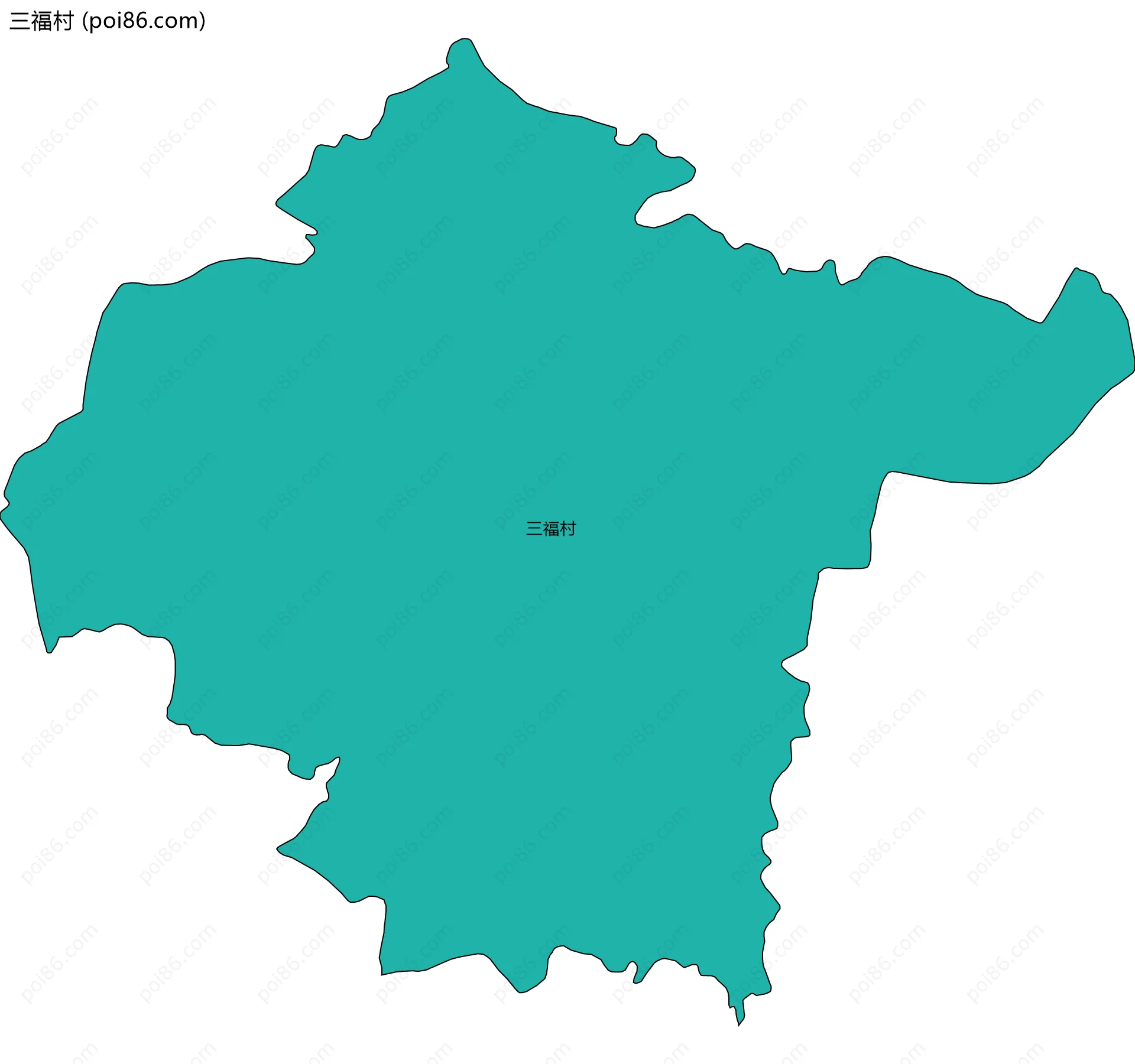 三福村边界地图