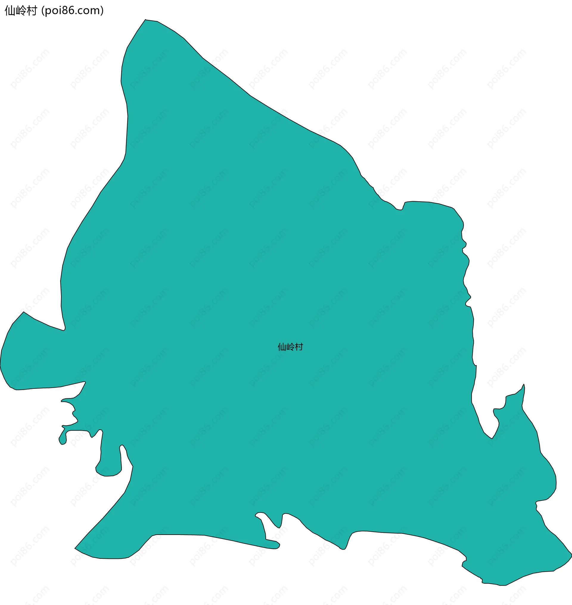 仙岭村边界地图