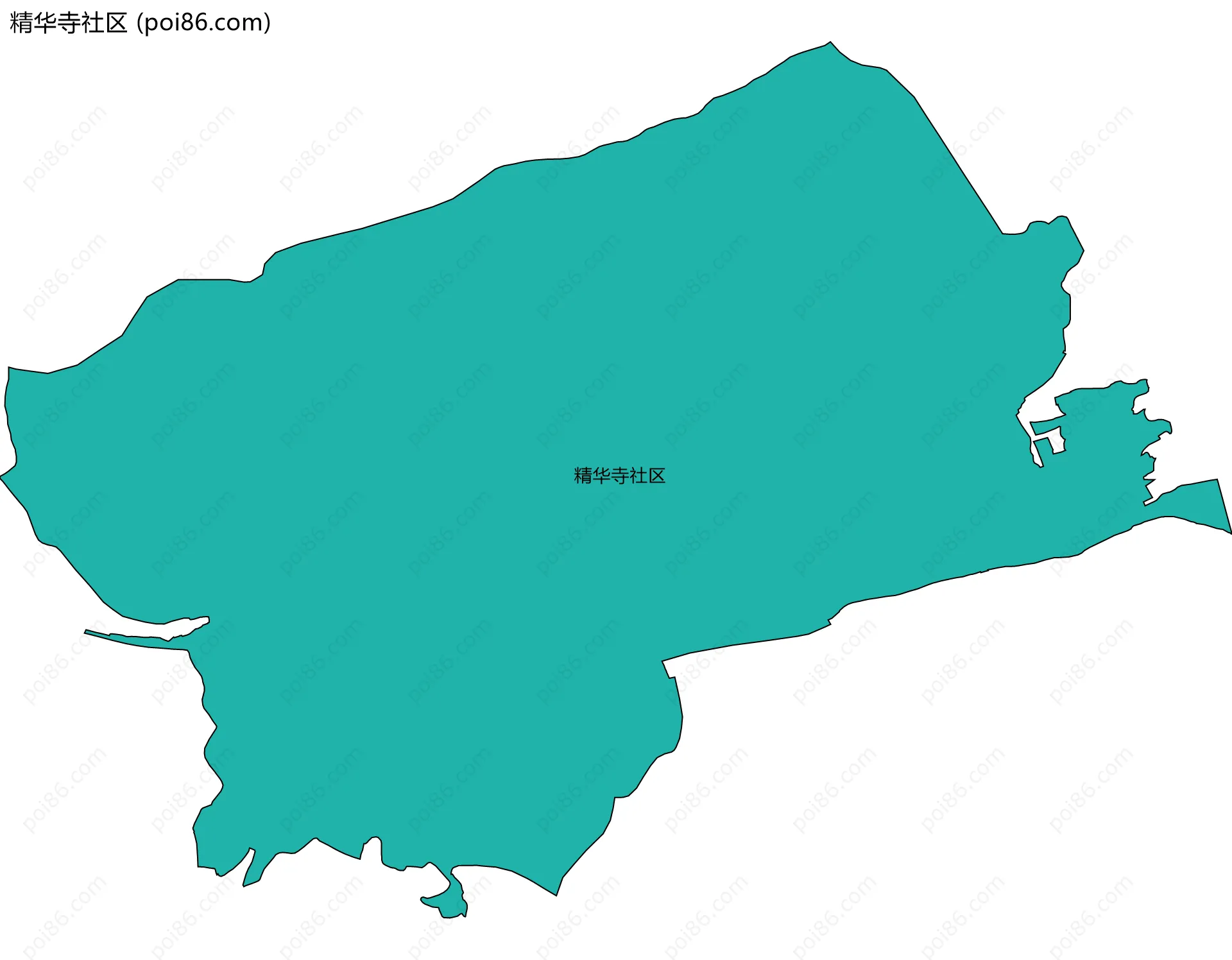 精华寺社区边界地图