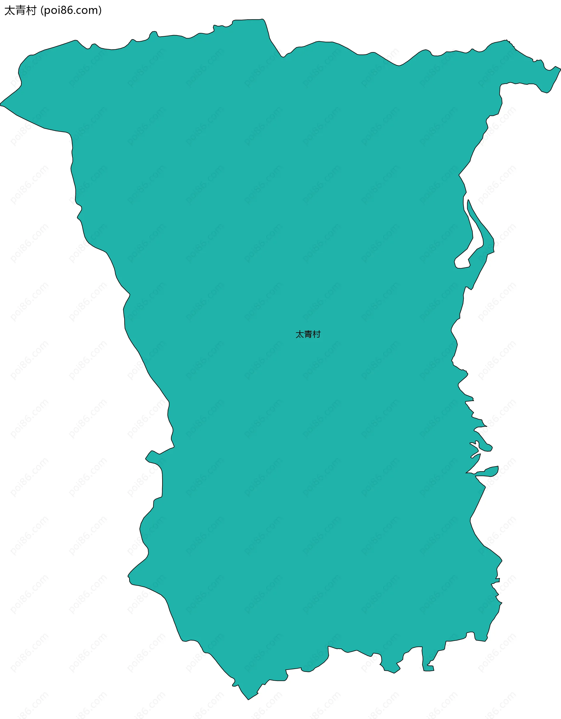 太青村边界地图