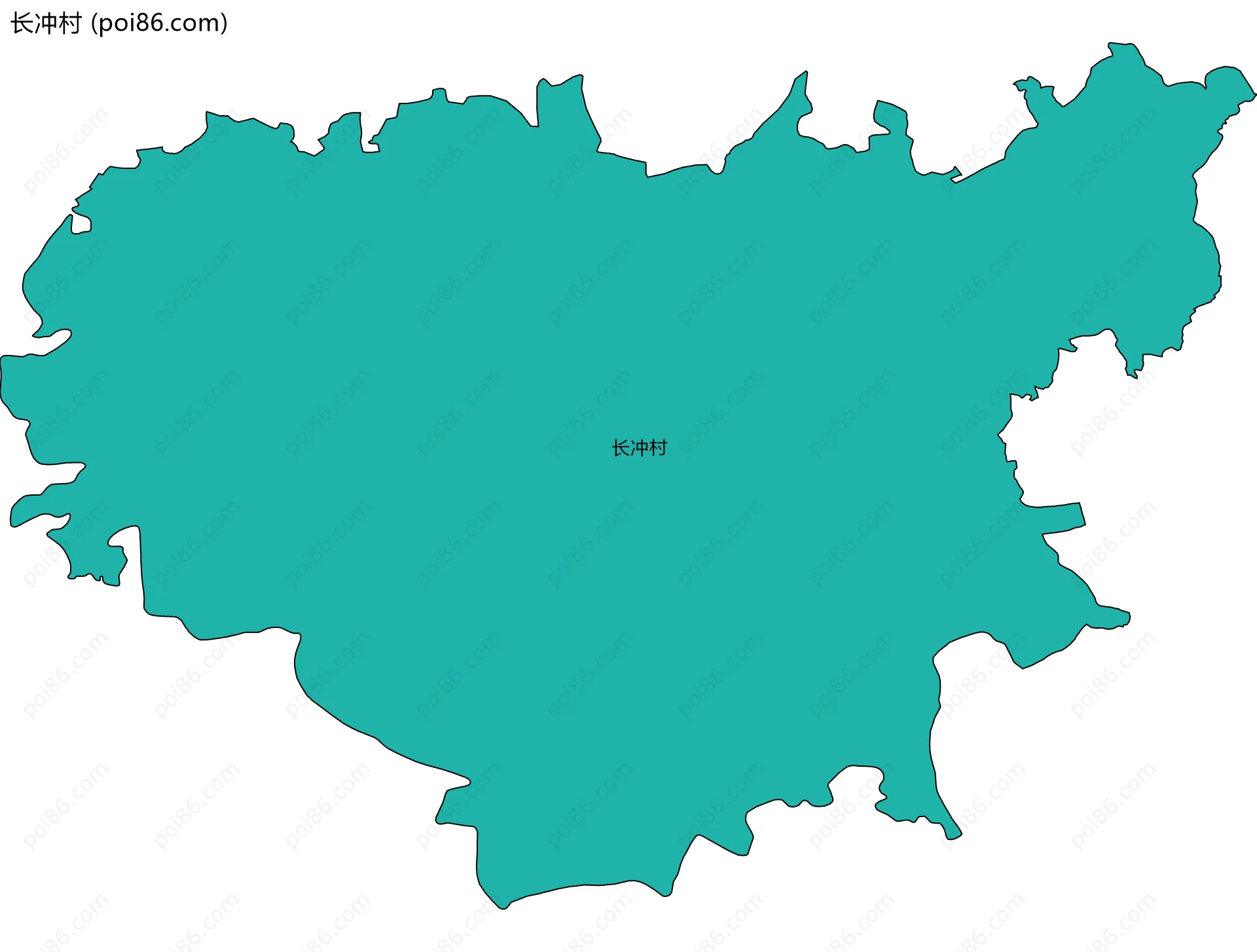 长冲村边界地图