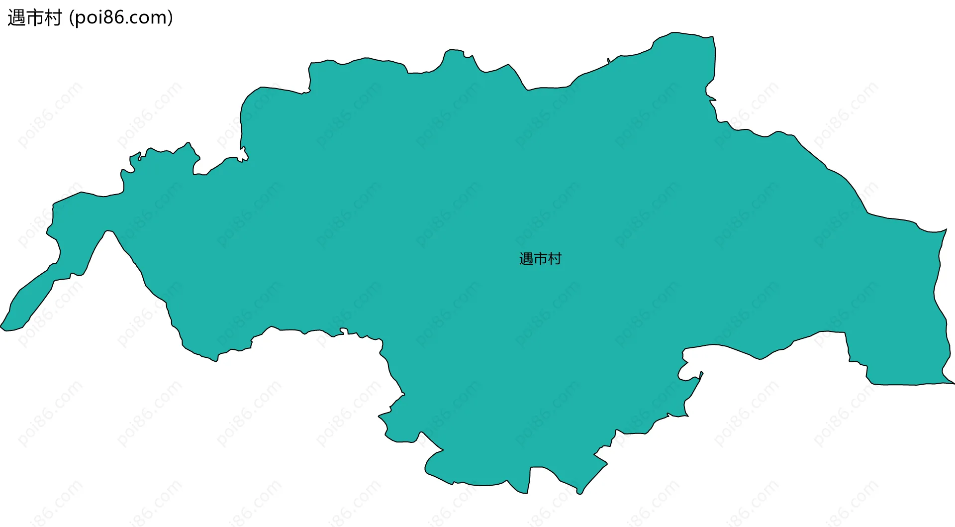 遇市村边界地图