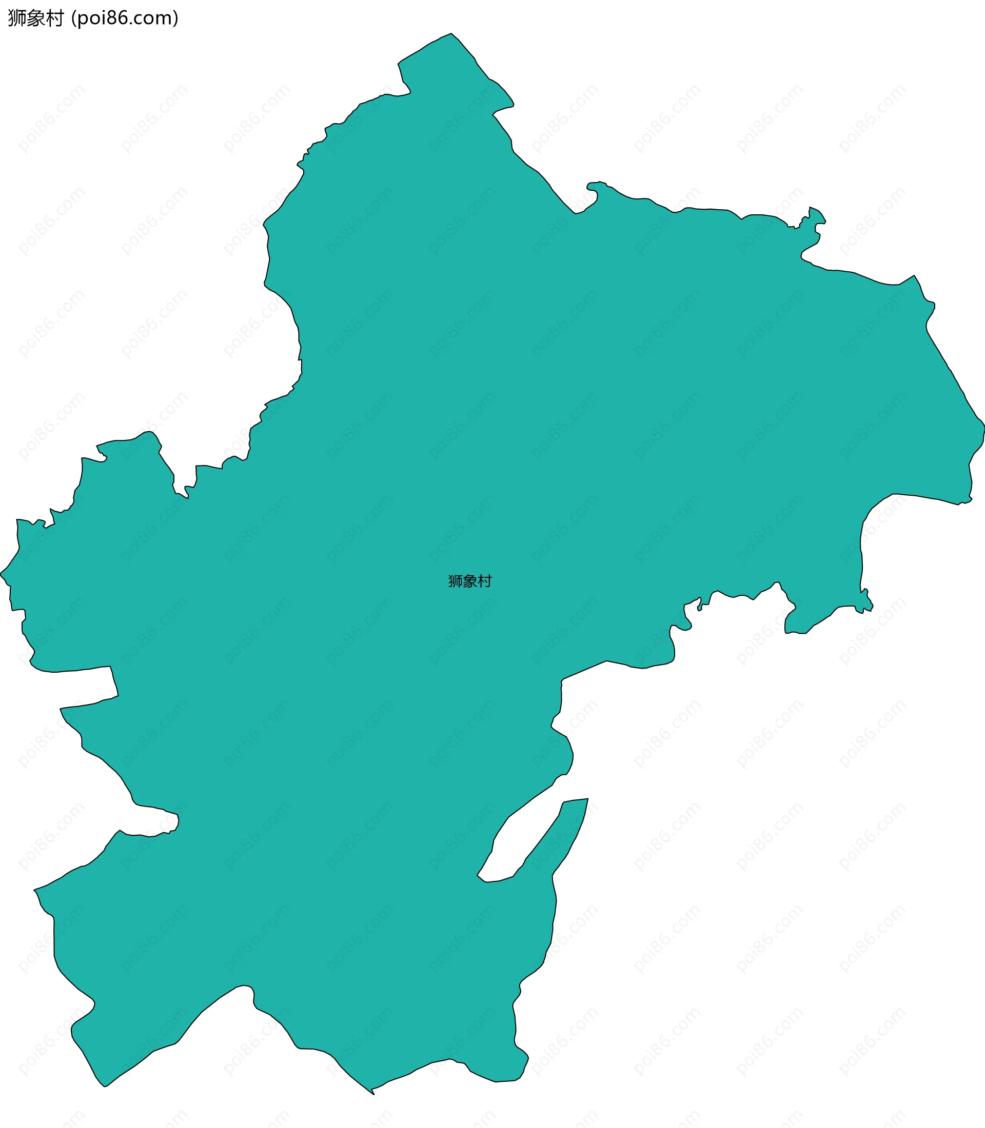 狮象村边界地图