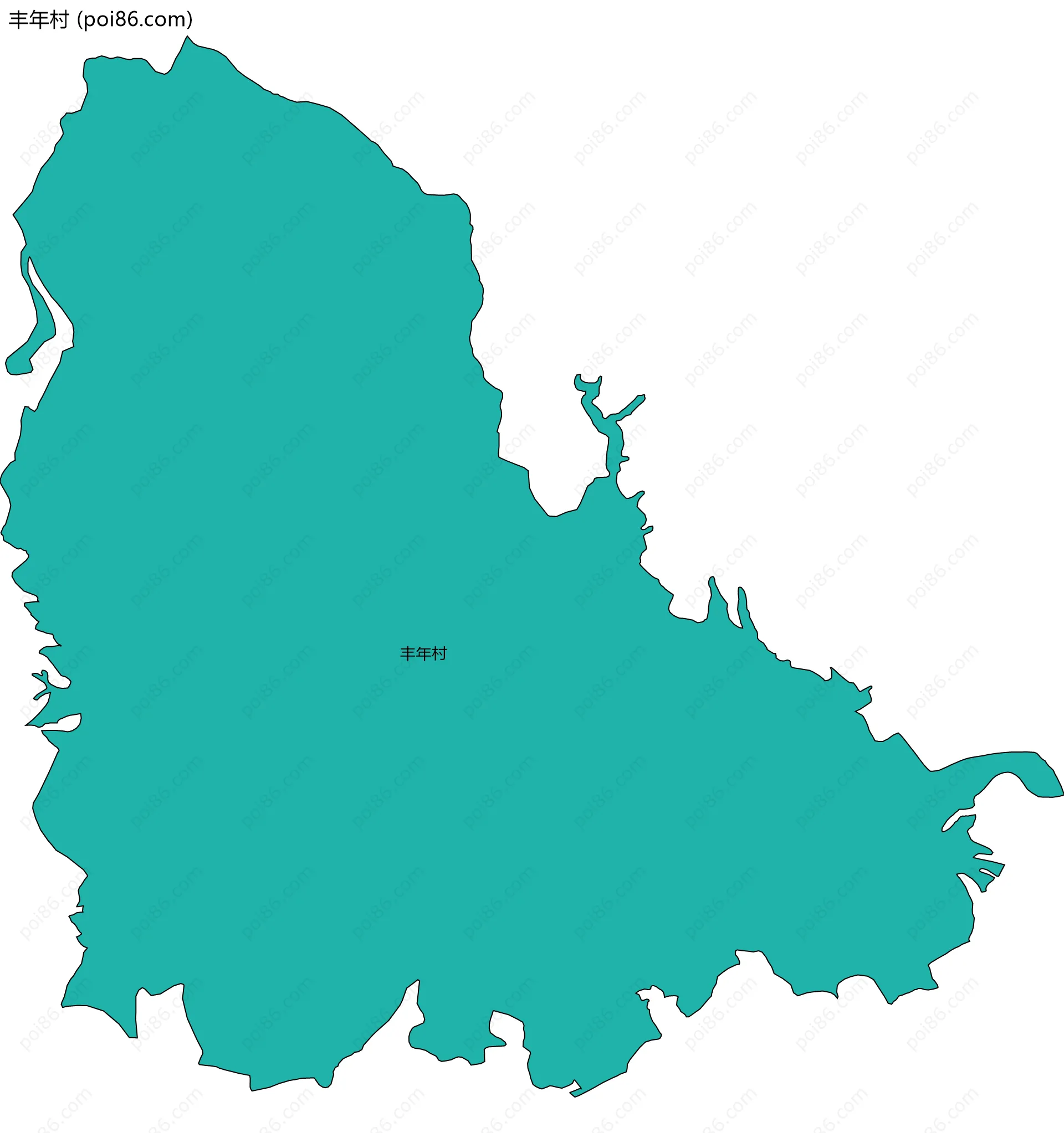 丰年村边界地图