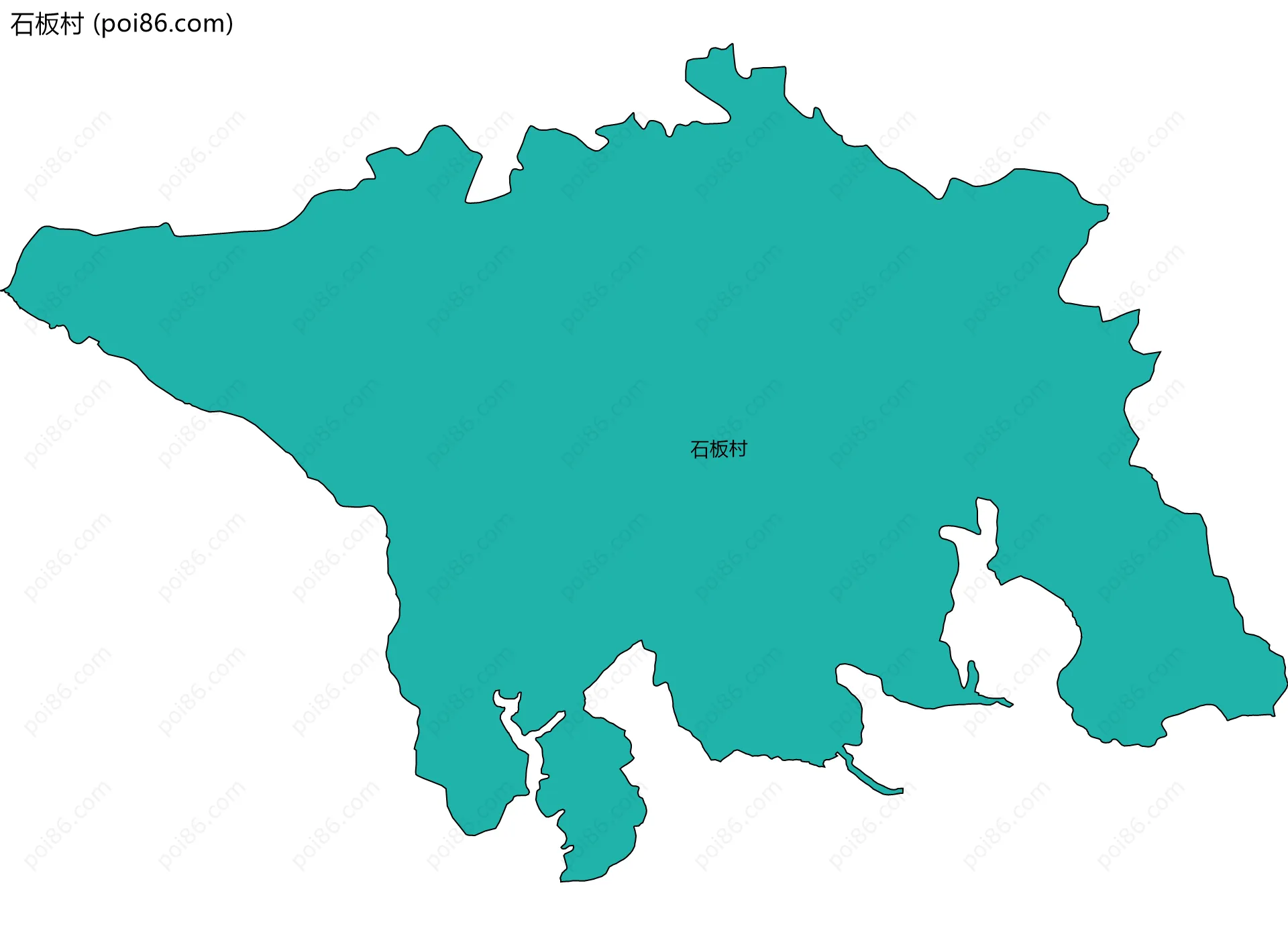 石板村边界地图