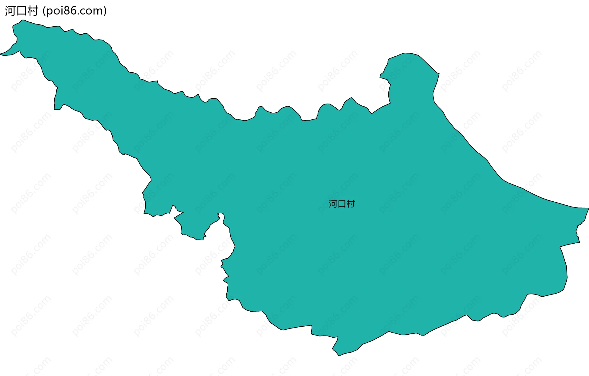 河口村边界地图