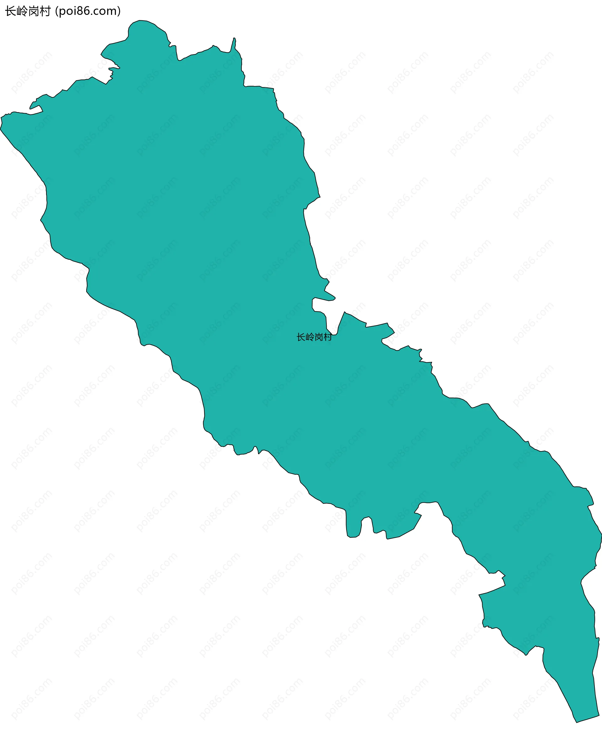 长岭岗村边界地图